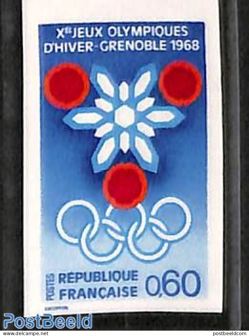 France 1967 Olympic Winter Games 1v, Imperforated, Mint NH, Sport - Olympic Winter Games - Ungebraucht