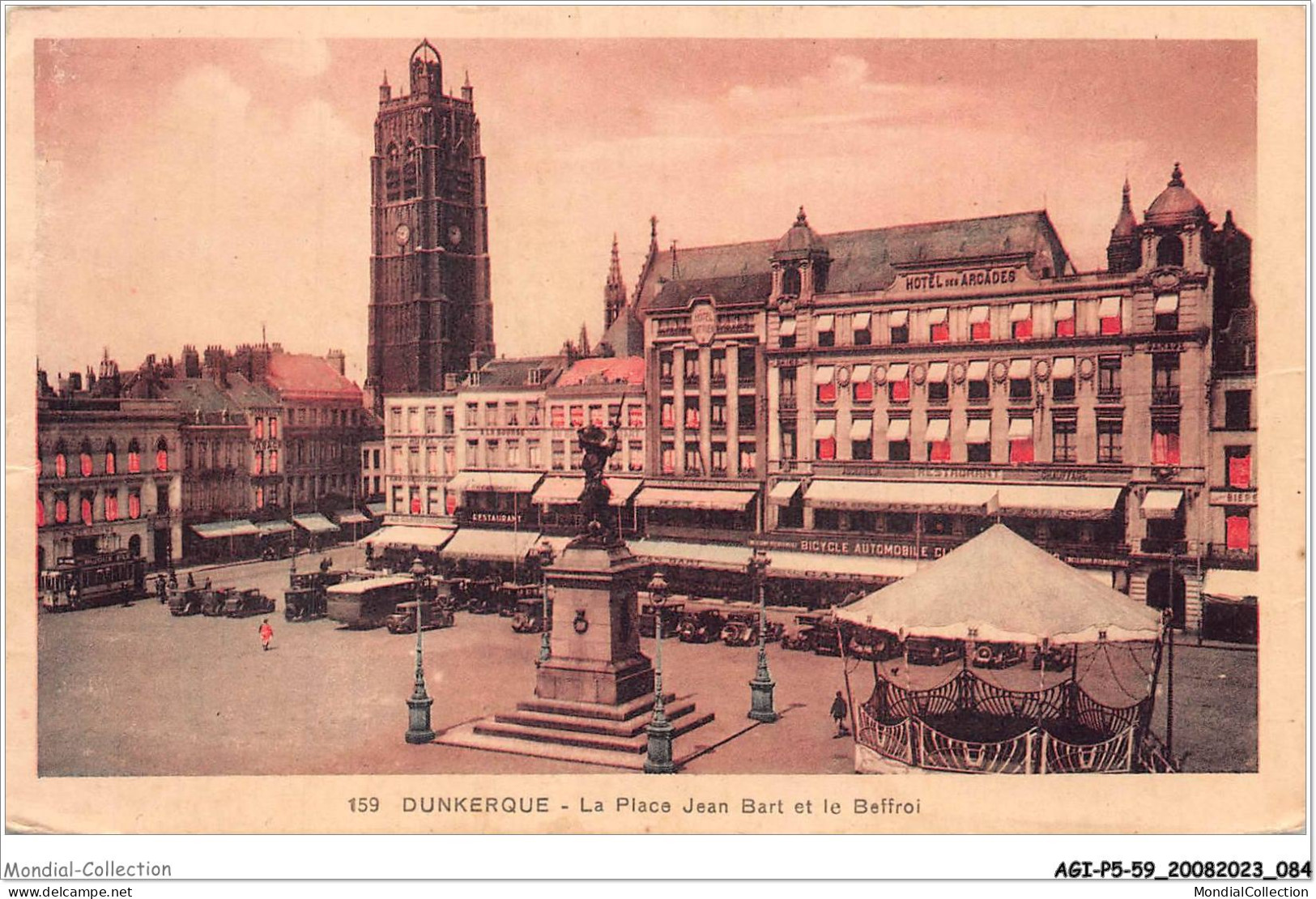 AGIP5-59-0373 - DUNKERQUE  - La Place Jean-Bart Et Le Beffroi  - Dunkerque