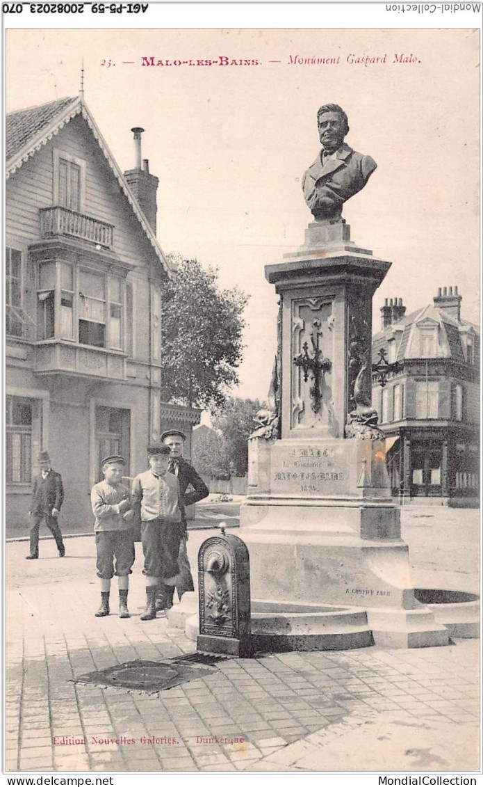 AGIP5-59-0366 - MALO-LES-BAINS - Monument à Gaspar Malo  - Malo Les Bains