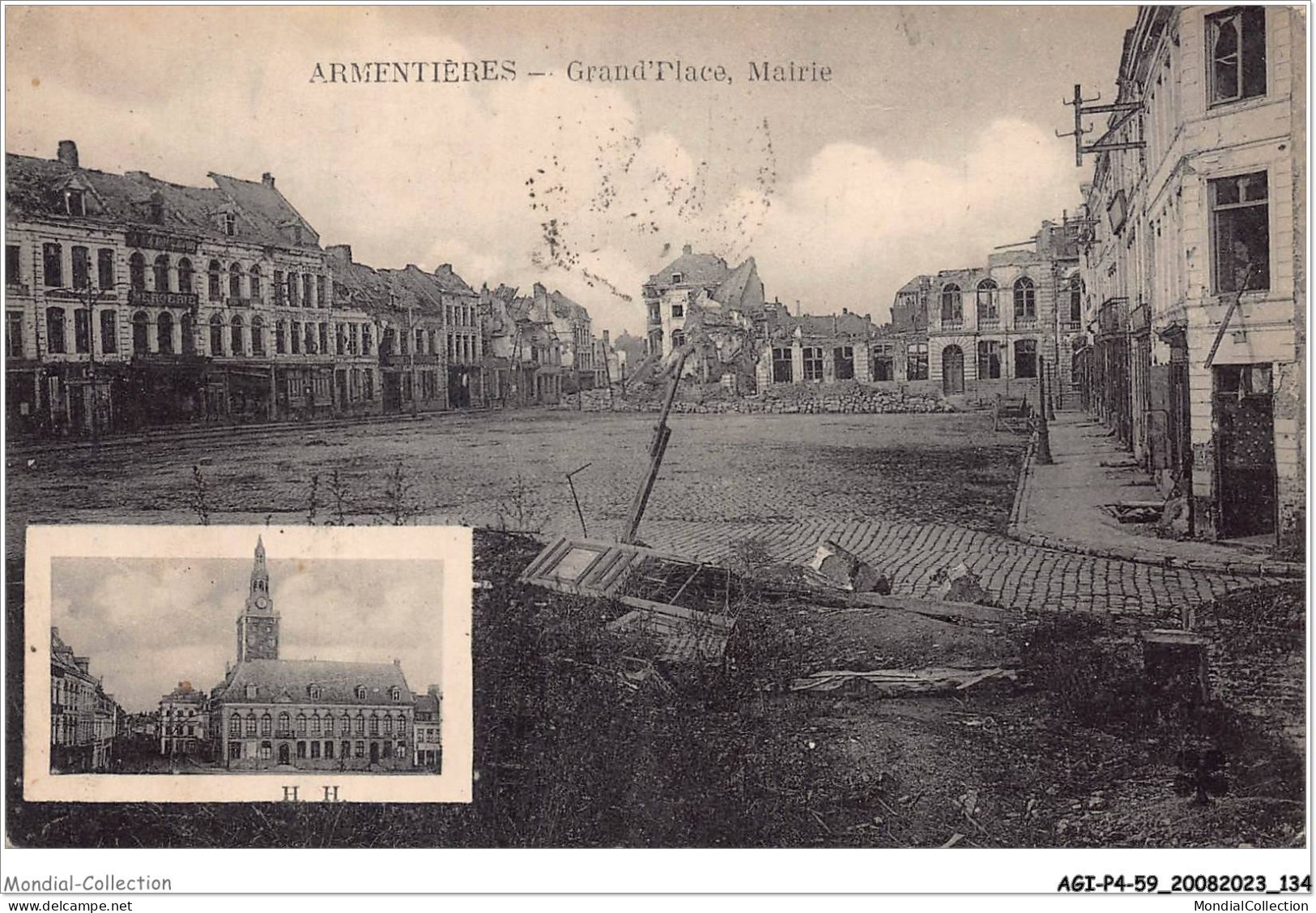 AGIP4-59-0324 - ARMENTIERES - Grande Place, Mairie  - Armentieres