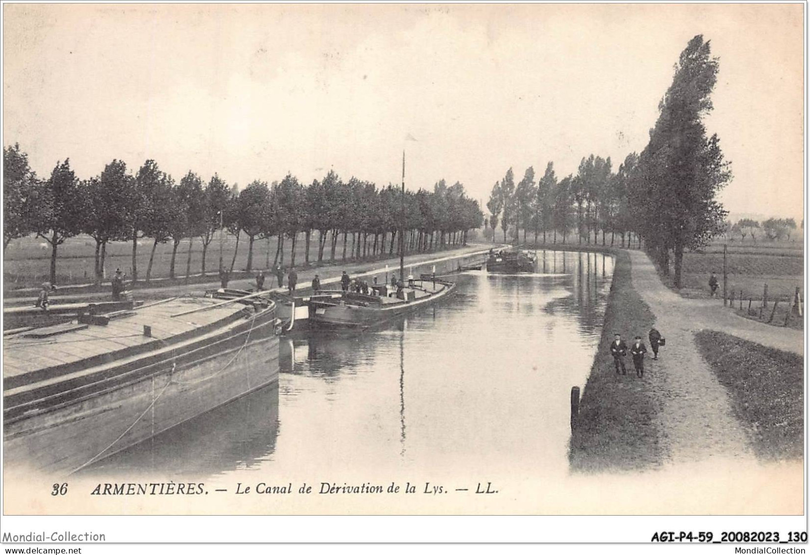 AGIP4-59-0322 - ARMENTIERES - Le Canal De Dérivation De La Lys  - Armentieres