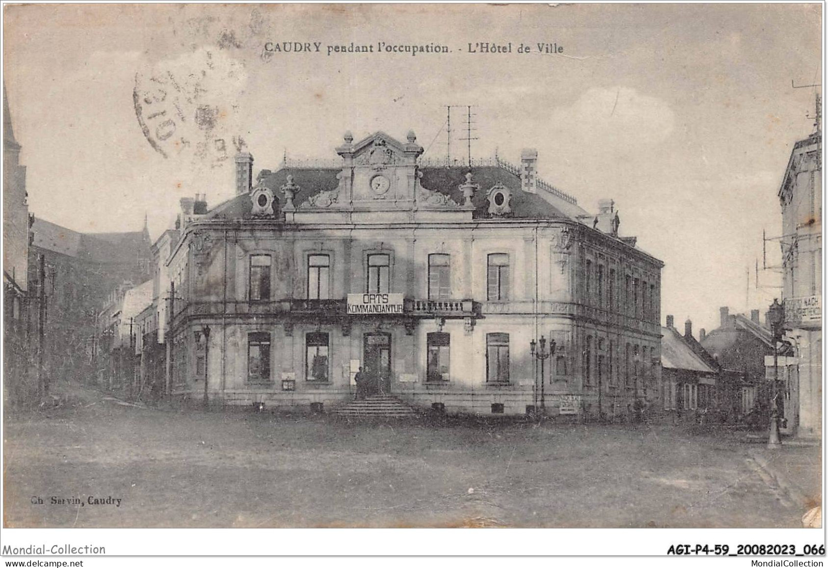 AGIP4-59-0290 - CUADRY - Pendant L'occupation - Hotel De Ville  - Caudry