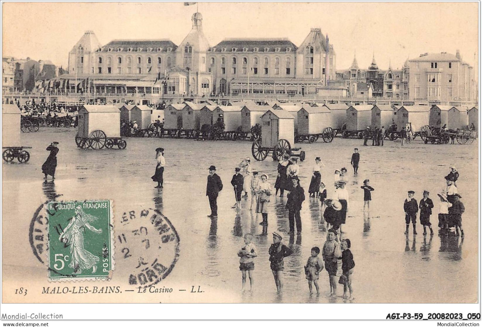 AGIP3-59-0195 - MALO-LES-BAINS - Le Casino CABINES - Malo Les Bains