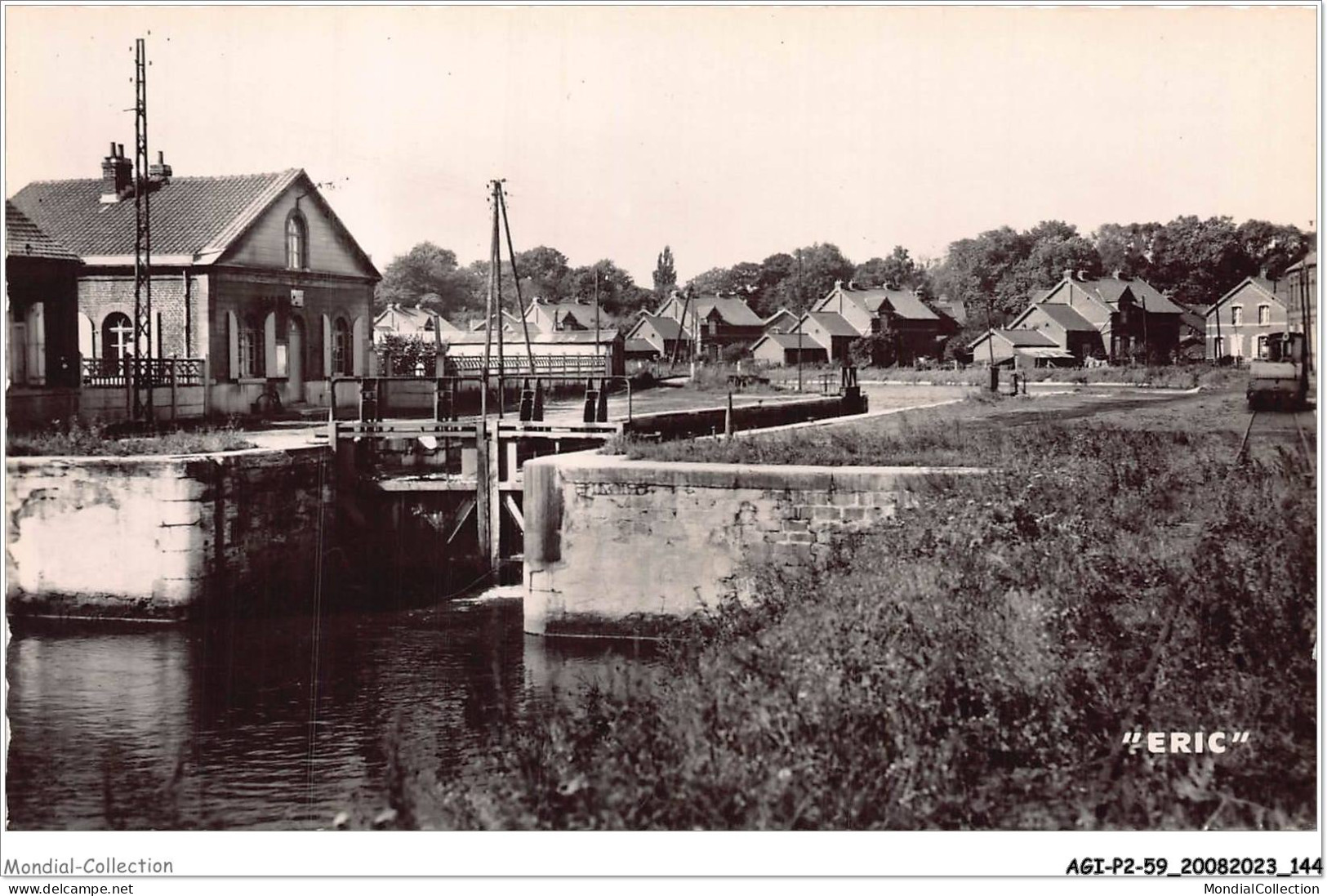 AGIP2-59-0158 - FRESNES-SUR-ESCAUT - L'ecluse Et Le Canal De L'escaut Vers Valenciennes  - Autres & Non Classés