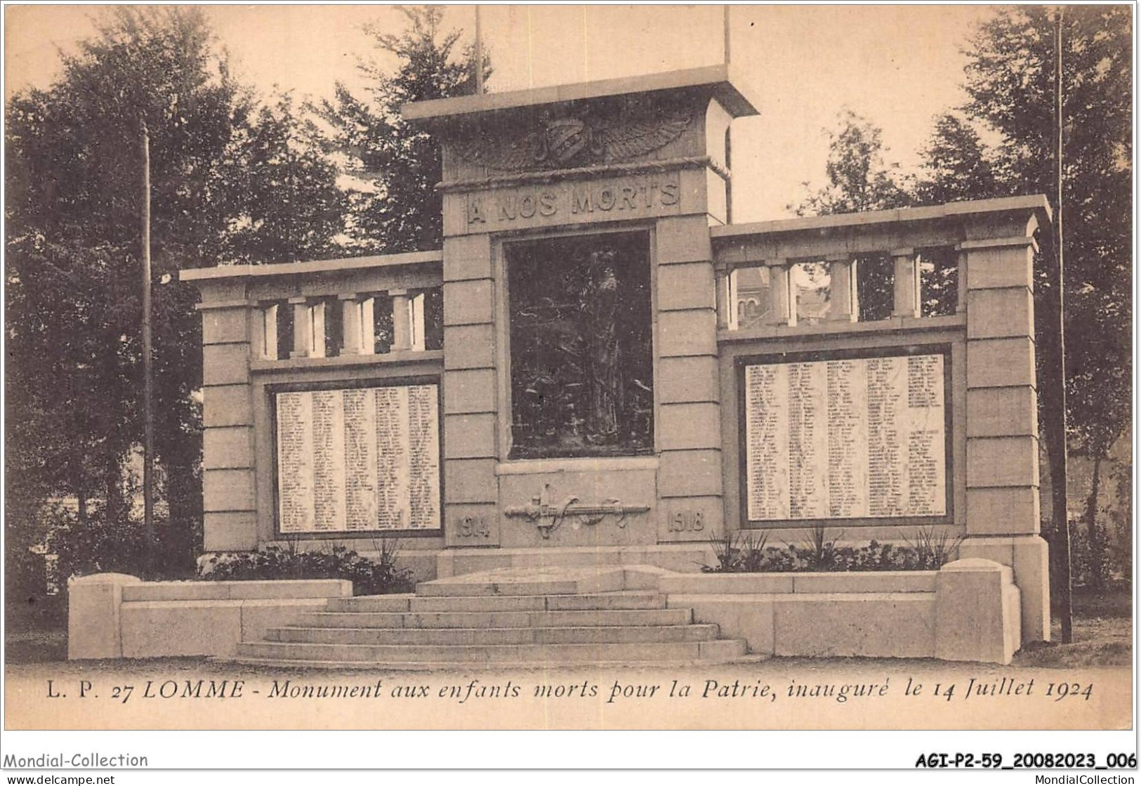 AGIP2-59-0088 - LOMME - Monument Aux Enfants Morts Pour La Patrie  - Lomme