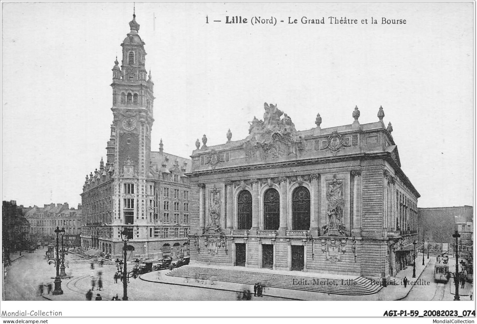 AGIP1-59-0039 - LILLE - Le Grand Théatre Et La Bourse  - Lille
