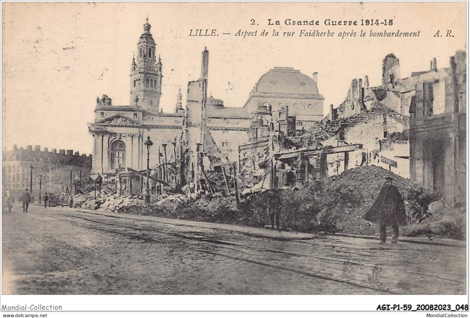 AGIP1-59-0026 - LILLE -  La Grande Guerre 1914-1915 - Aspect De La Rue Faidherbe Après Le Bombardement  - Lille