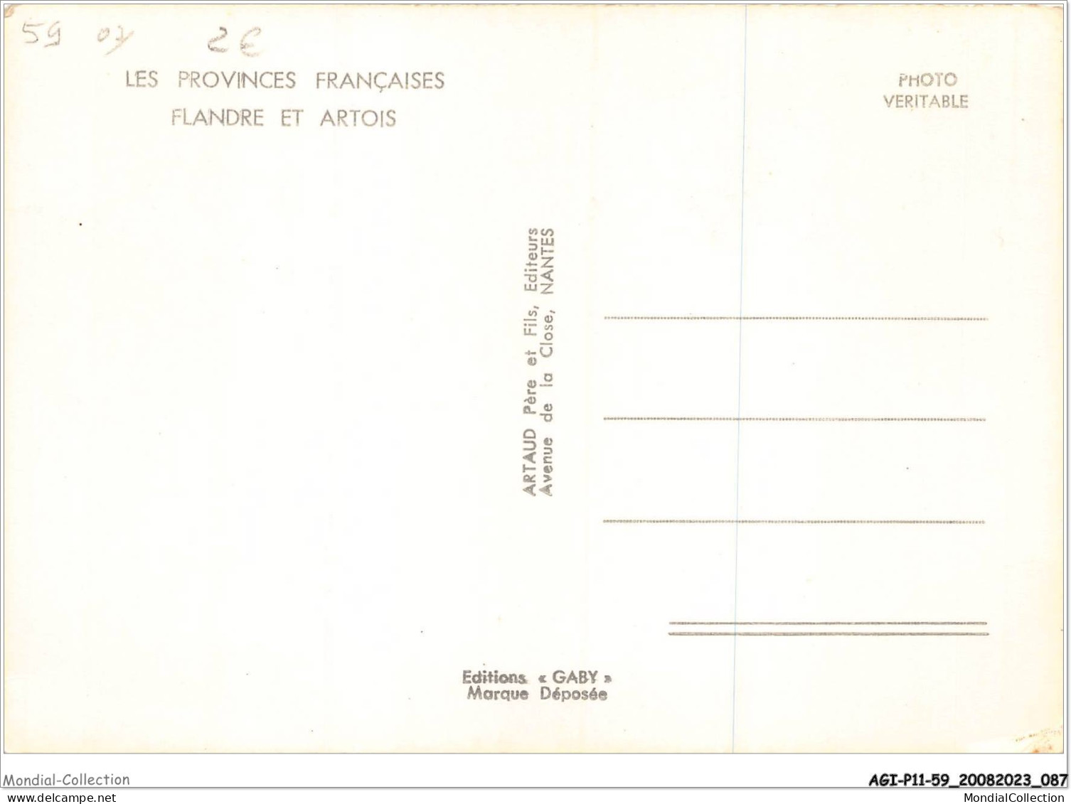 AGIP11-59-0804 - FLANDRE-ET-ARTOIS - Les Provinces Francaises  - Altri & Non Classificati