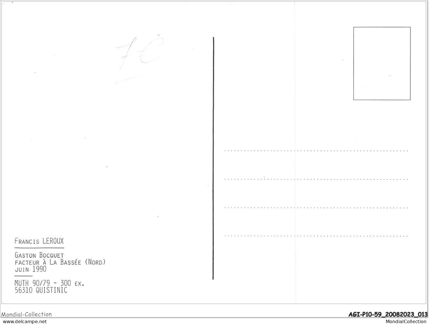 AGIP10-59-0722 - BASSEE - Gaston Bocquet - Facteur à La Bassée   - Altri & Non Classificati