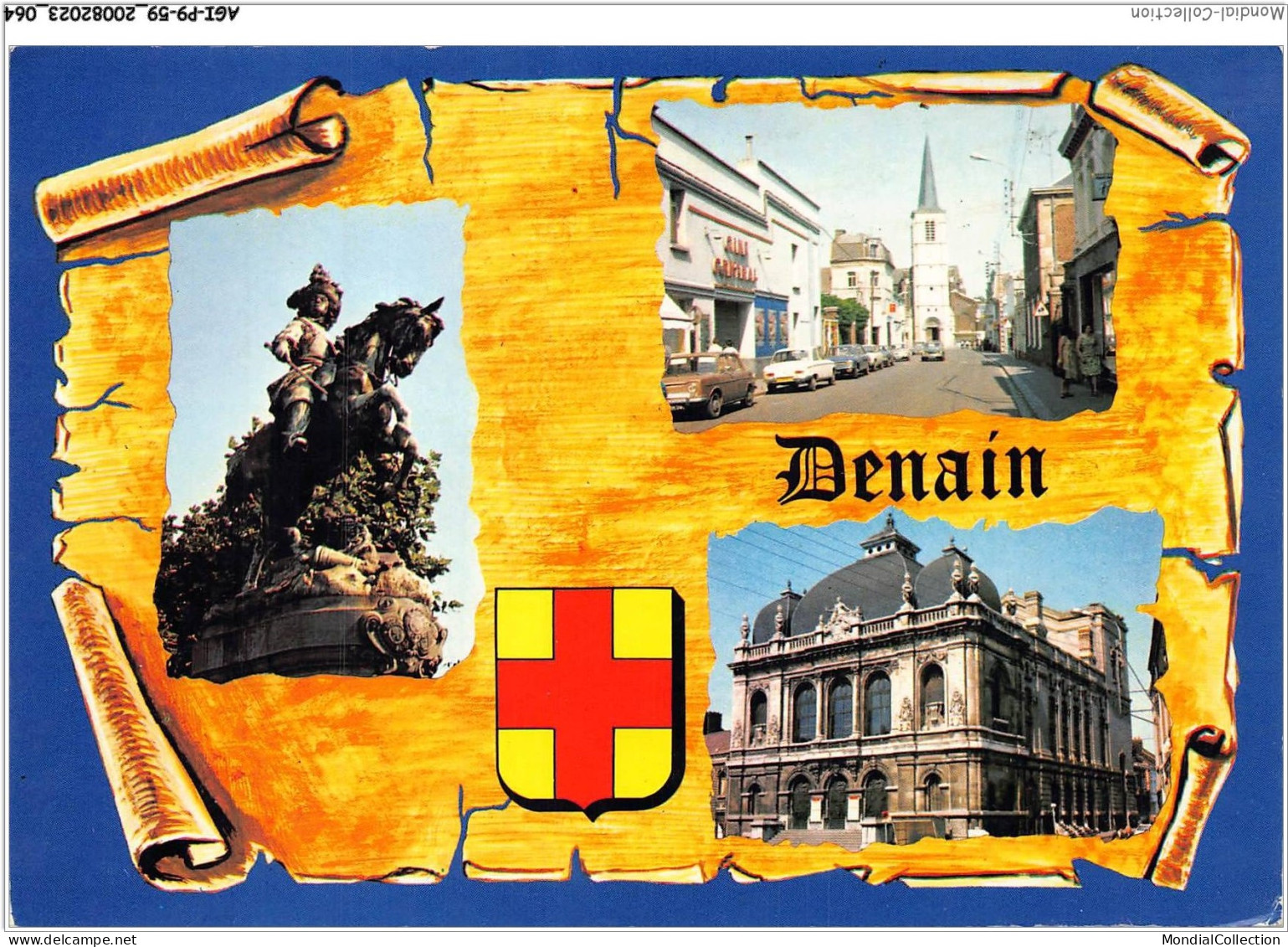 AGIP9-59-0679 - DENAIN - Souvenir - Statue, Route  - Denain