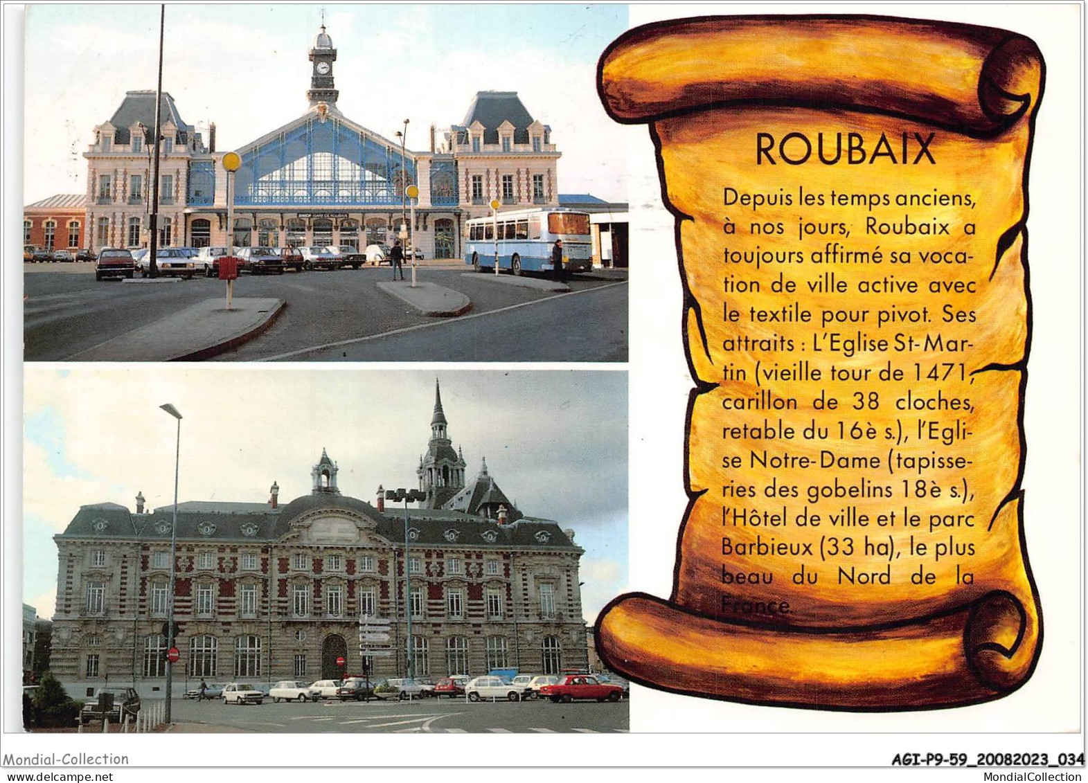 AGIP9-59-0664 - ROUBAIX - La Gare, L'hotel De Ville  - Roubaix