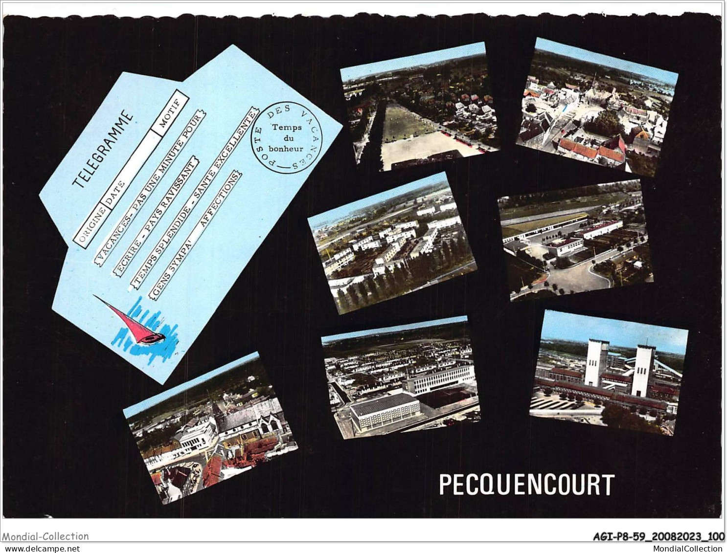 AGIP8-59-0630 - PECQUENCOURT - Souvenirs VUES MULTIPLES AERIENNES - Sonstige & Ohne Zuordnung