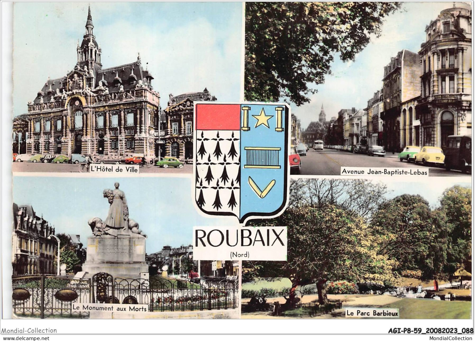 AGIP8-59-0624 - ROUBAIX - Souvenirs  - Hotel De Ville, Avenue Jean-baptiste-lebas, Le Parc Barbieux   - Roubaix