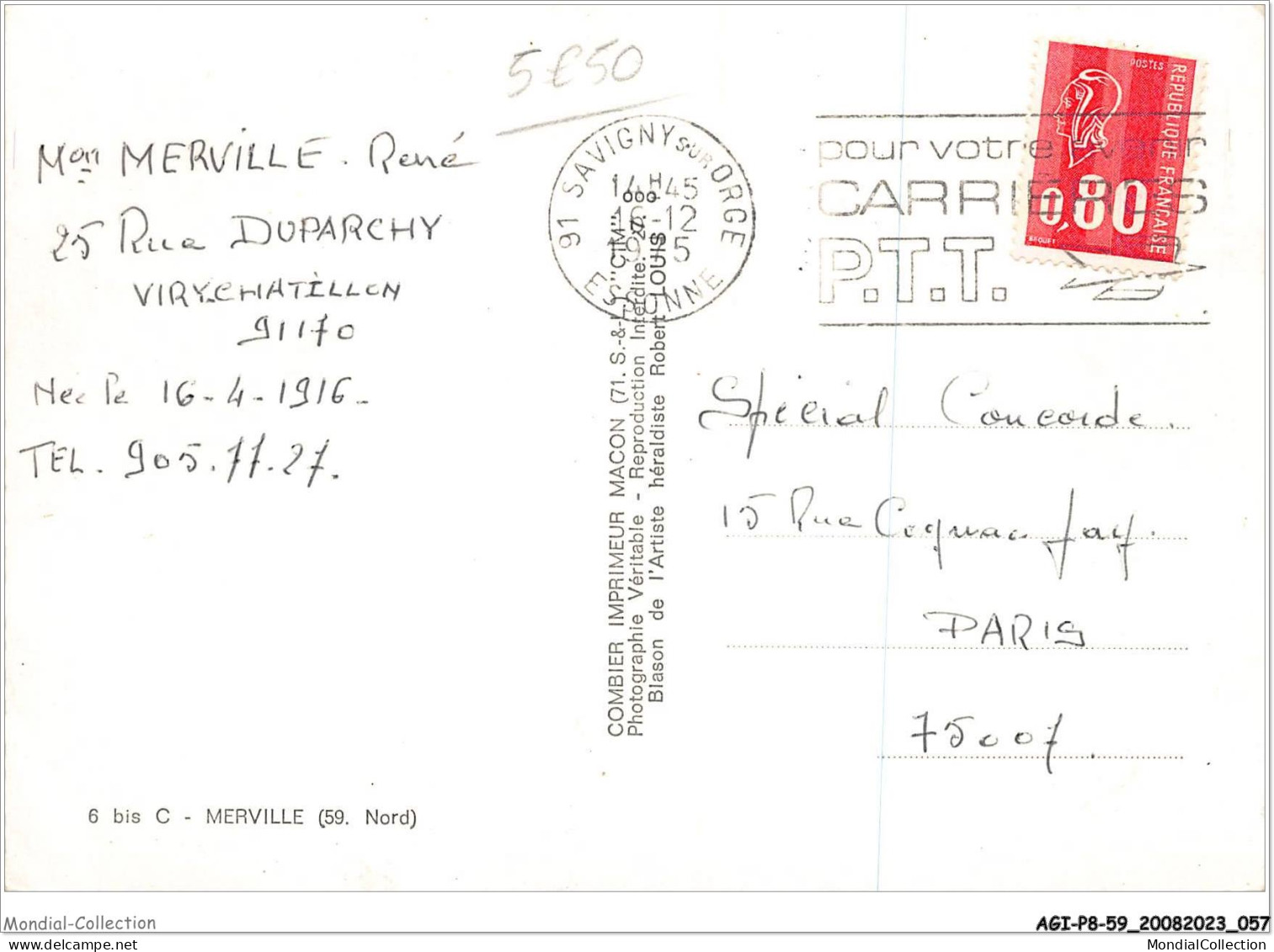 AGIP8-59-0608 - MERVILLE - Souvenir VUES MULTIPLES AERIENNES - Merville
