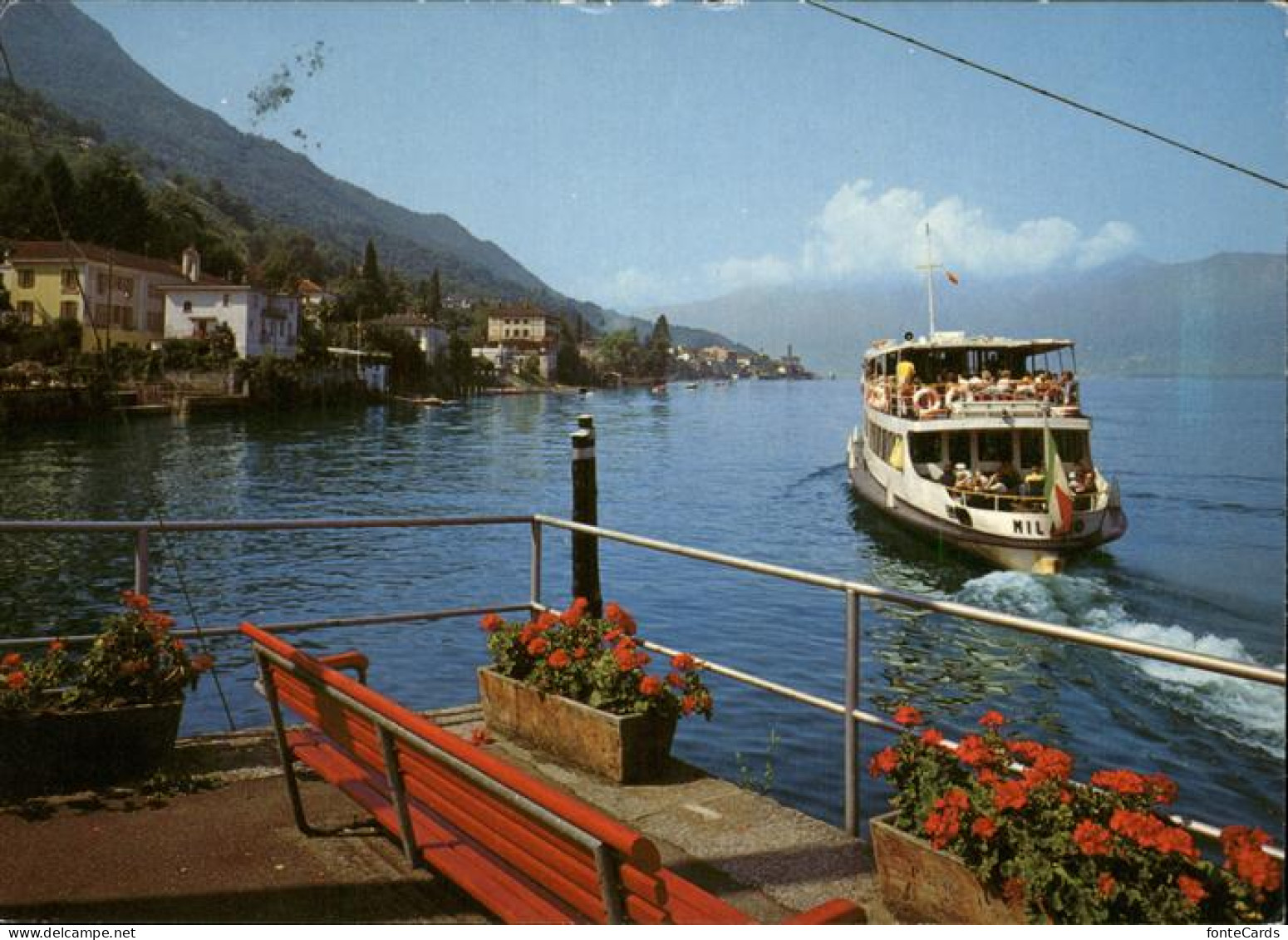 11467191 Magadino Partie Am Landungsplatz Faehrschiff Lago Maggiore Magadino - Sonstige & Ohne Zuordnung