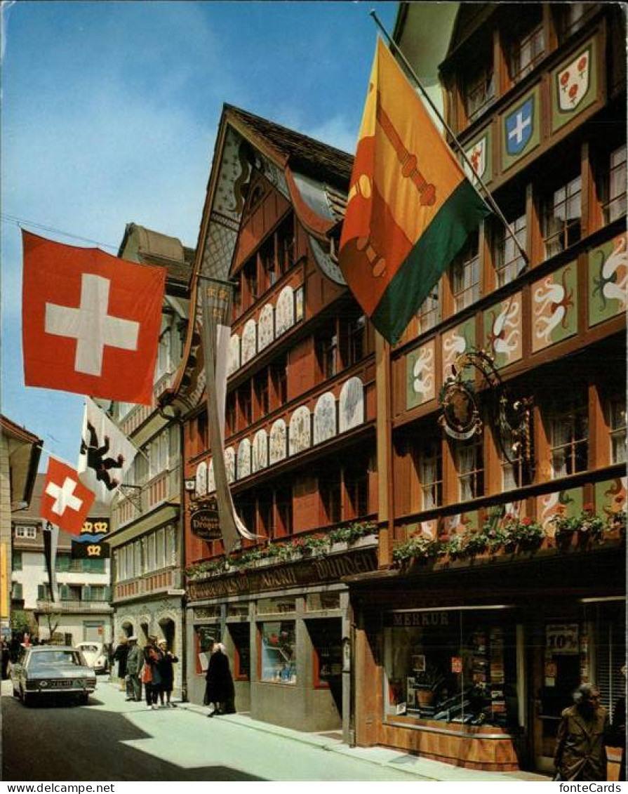 11467178 Appenzell IR Hauptgasse Flaggen Appenzell - Sonstige & Ohne Zuordnung