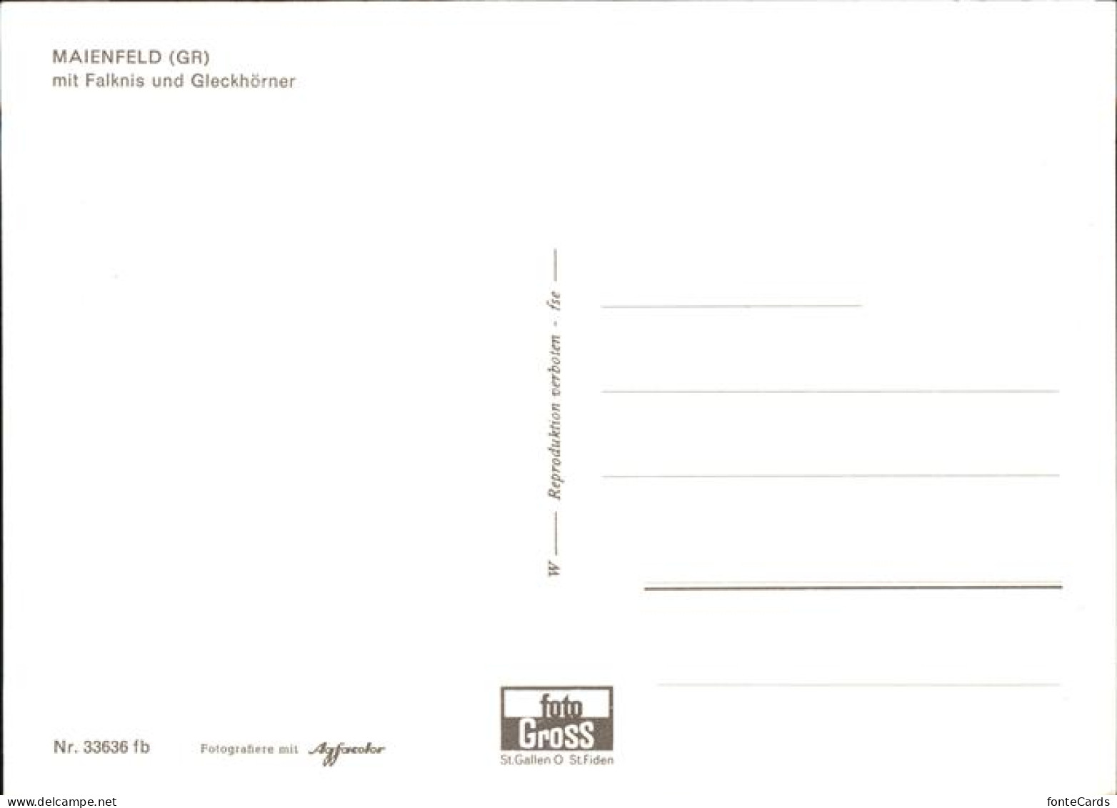 11467164 Maienfeld Gesamtansicht Mit Alpenpanorama Falknis Gleckhoerner Kirche S - Sonstige & Ohne Zuordnung