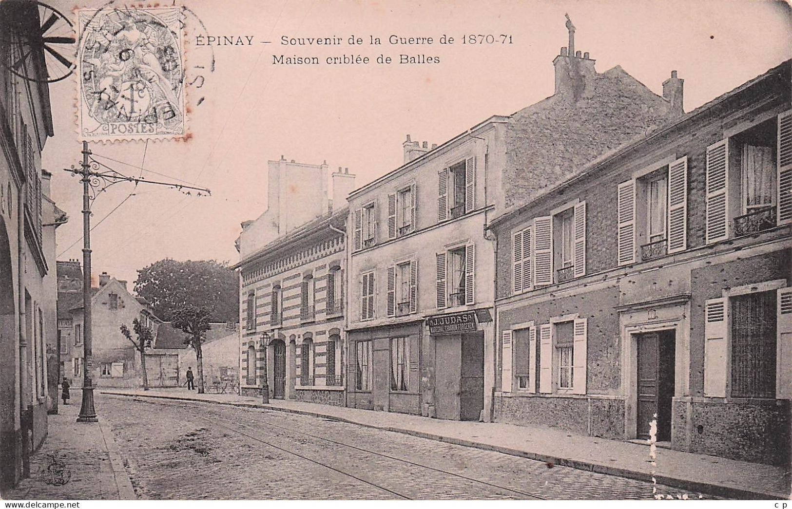 Epinay Sur Seine -  Maison Criblee De Balles - Souvenir Guerre  1870 / 1871 - CPA °J - Autres & Non Classés