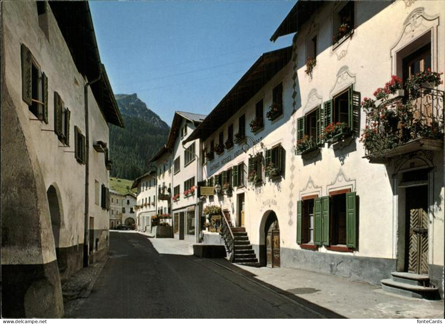 11467155 Santa Maria Val Muestair Dorfpartie Gegen Piz Mezdi Santa Maria Val Mue - Sonstige & Ohne Zuordnung