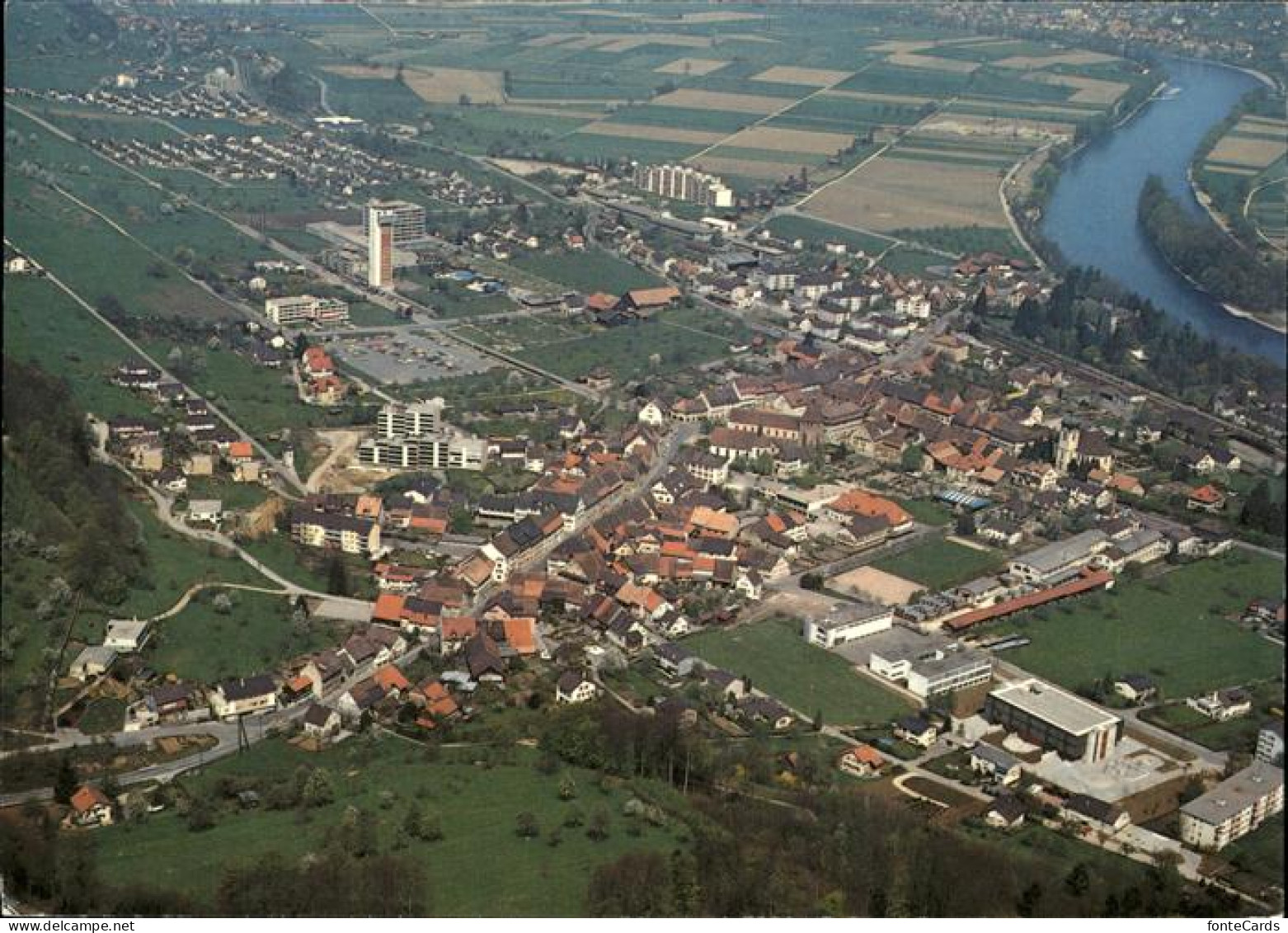 11467146 Zurzach Fliegeraufnahme Thermalbad Rhein Bad Zurzach - Sonstige & Ohne Zuordnung