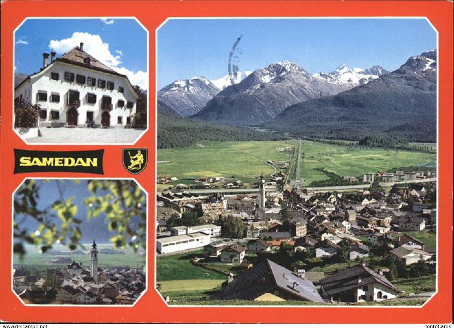 11467077 Samedan Teilansicht Mit Alpenpanorama Oberengadin Samedan  - Sonstige & Ohne Zuordnung