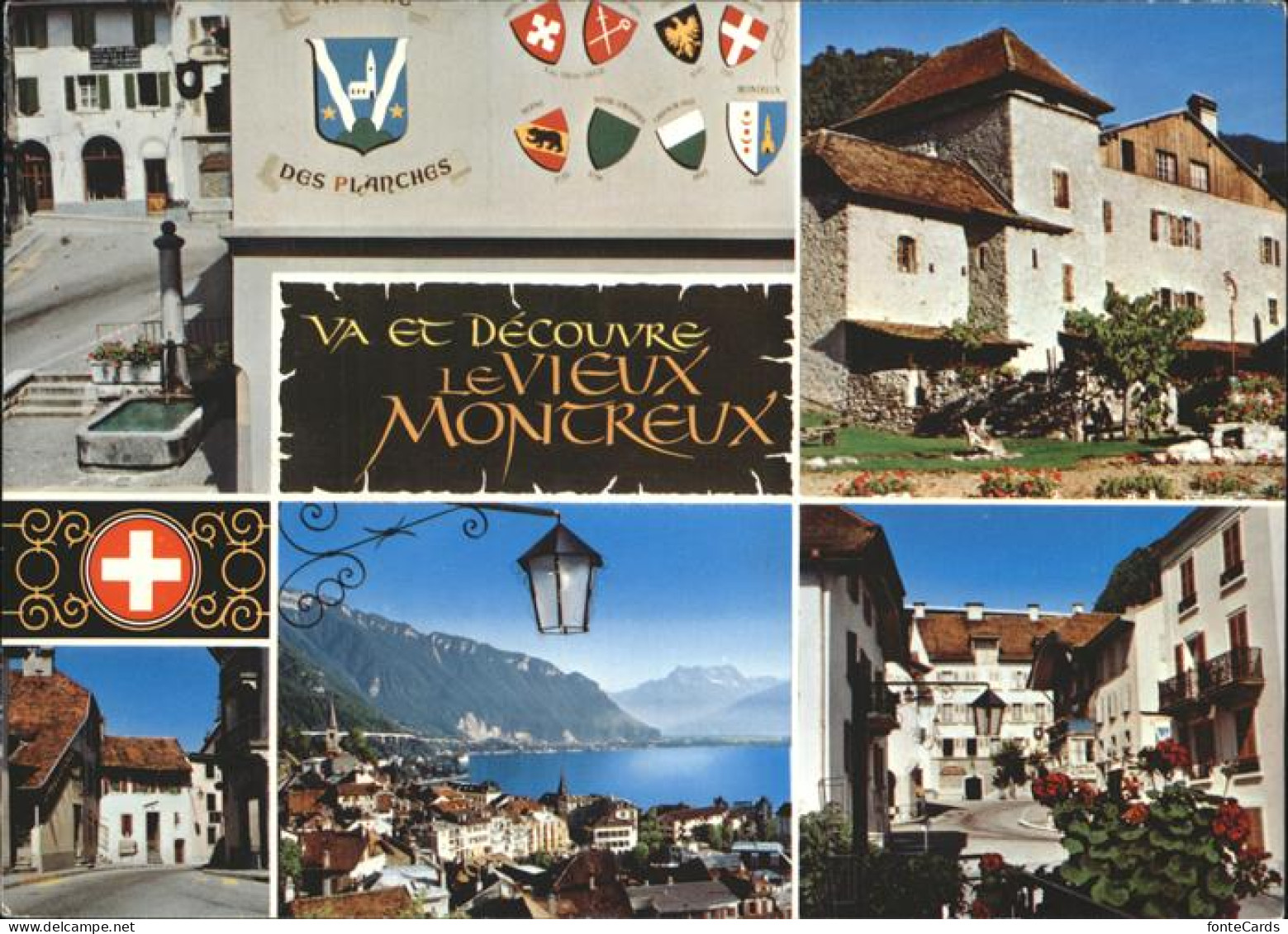 11467060 Montreux VD Cite Le Vieux Montreux Fontaine Lac Leman Altstadt Brunnen  - Sonstige & Ohne Zuordnung