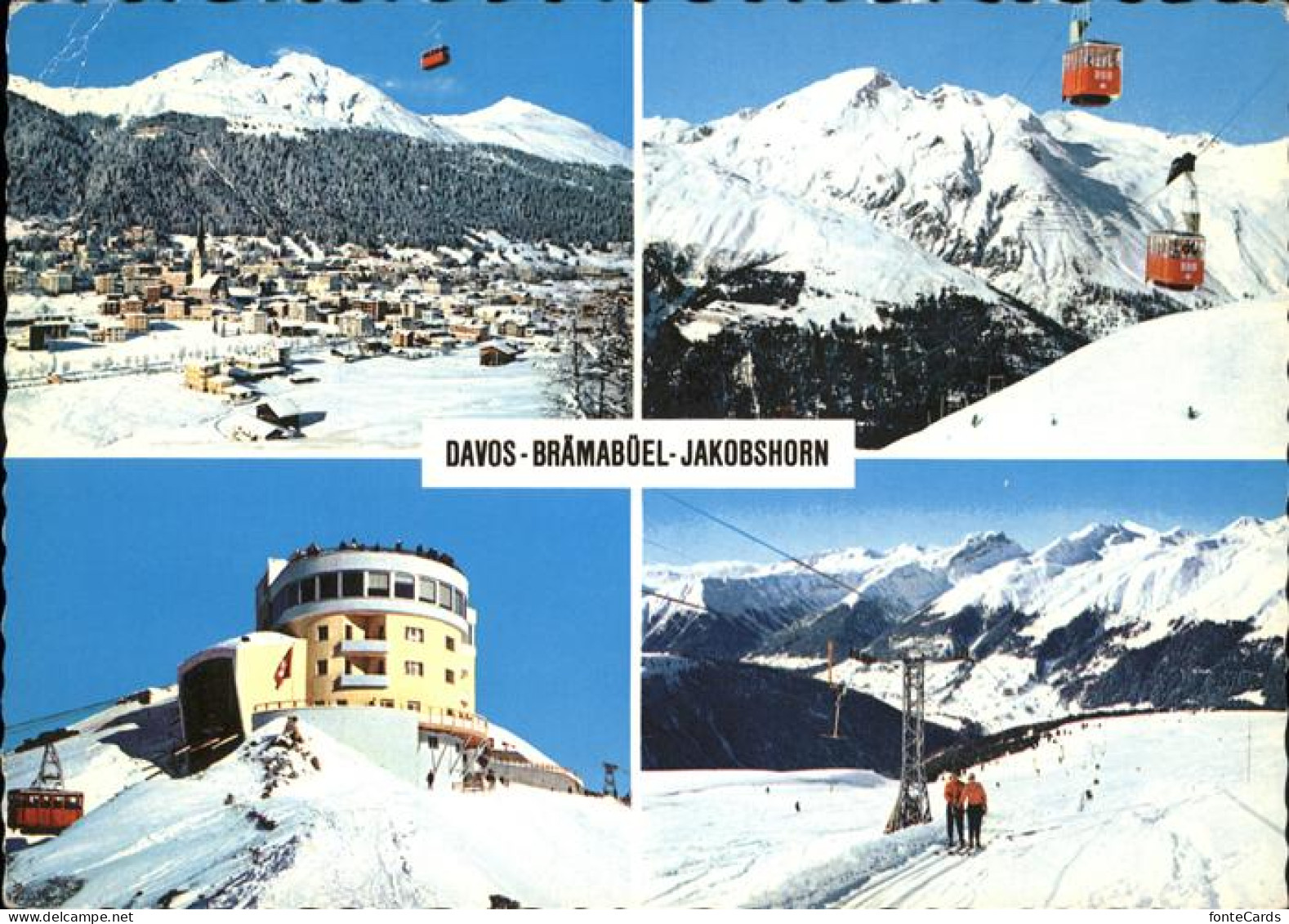 11467044 Davos GR Braemabueel Jakobshorn Luftseilbahn Berghotel Skilift Clavadel - Autres & Non Classés