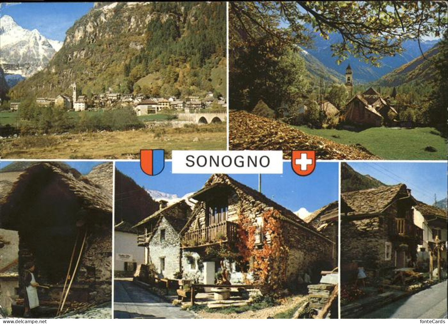 11467029 Sonogno Panorama Valle Verzasca Grotto Efra Dorfpartie Sonogno - Autres & Non Classés