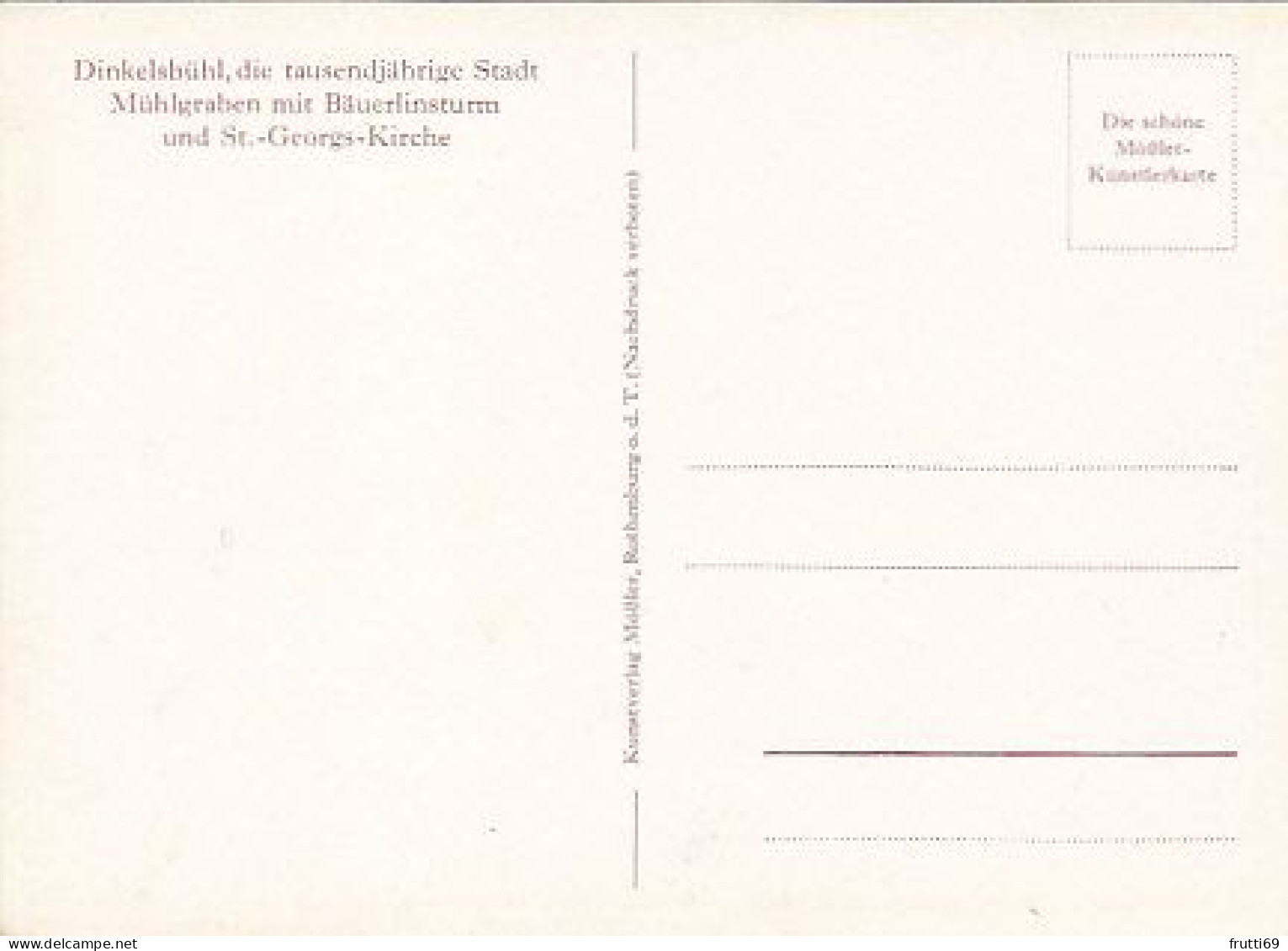 AK 211055 GERMANY - Dinkelsbühl - Mühlengraben Mit Bäuerlinsturm Und St. Georgs-Kirche - Dinkelsbühl