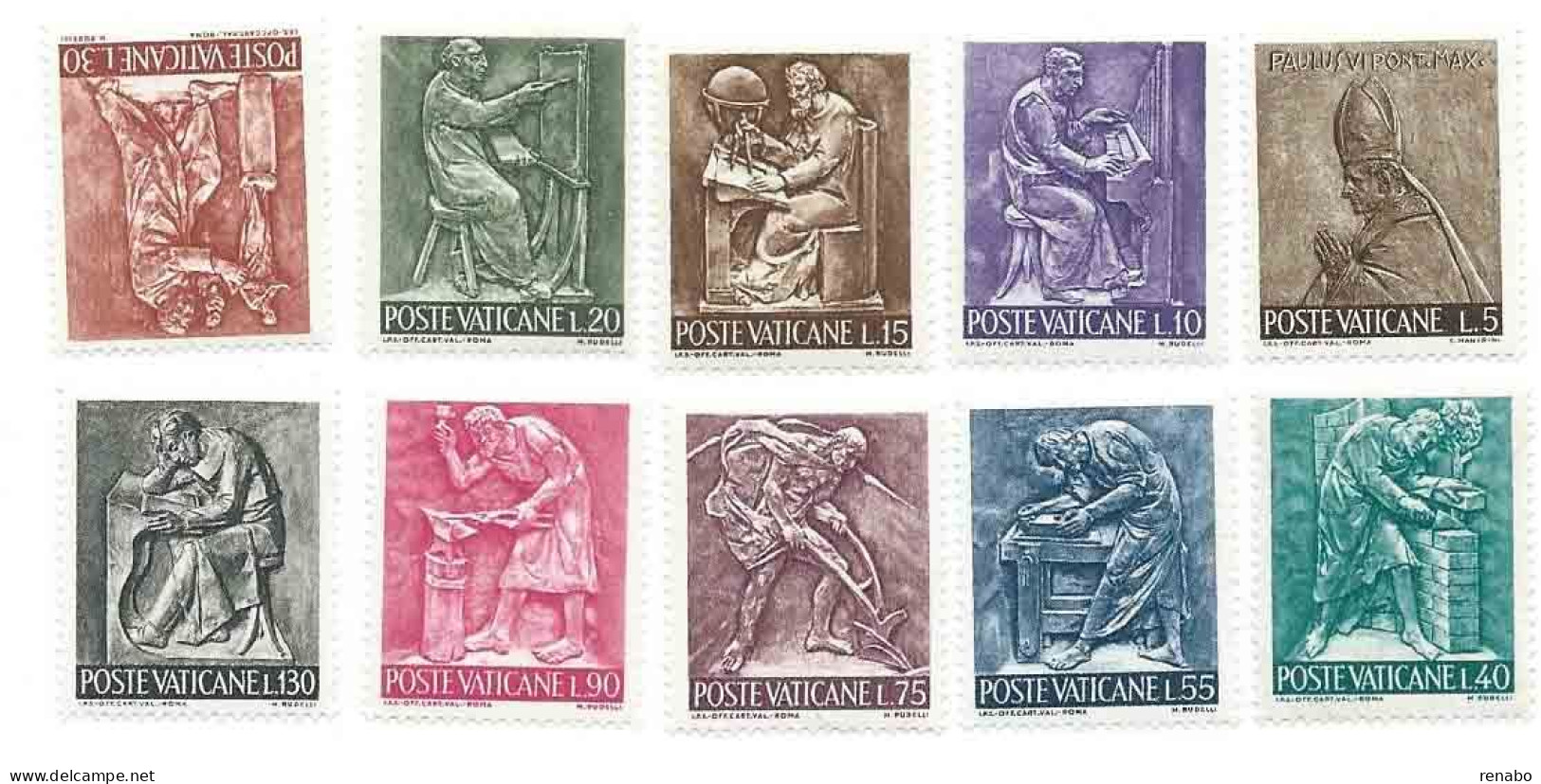 Vaticano 1966 ; Il Lavoro Dell' Uomo. Serie Completa , Nuova . Vedi Espressi - Nuovi