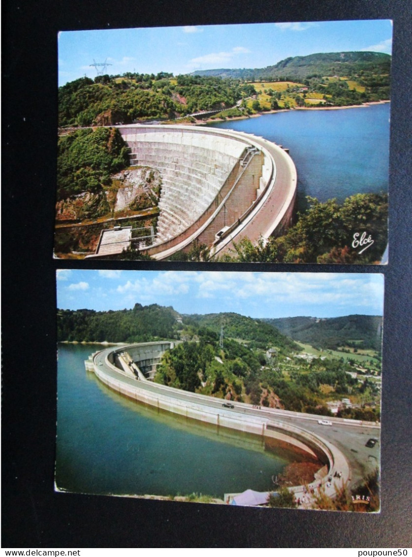 CP 19 Corrèze  BORT LES ORGUES  Lot De 2 Cartes Postales - Le Barrage - Other & Unclassified