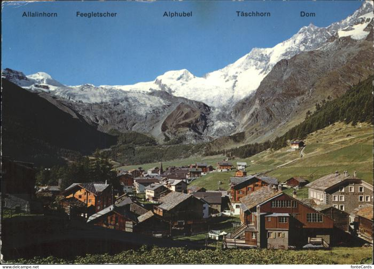 11466944 Saas-Fee Gesamtansicht Mit Allalinhorn Gletscher Alphubel Taeschhorn Do - Other & Unclassified