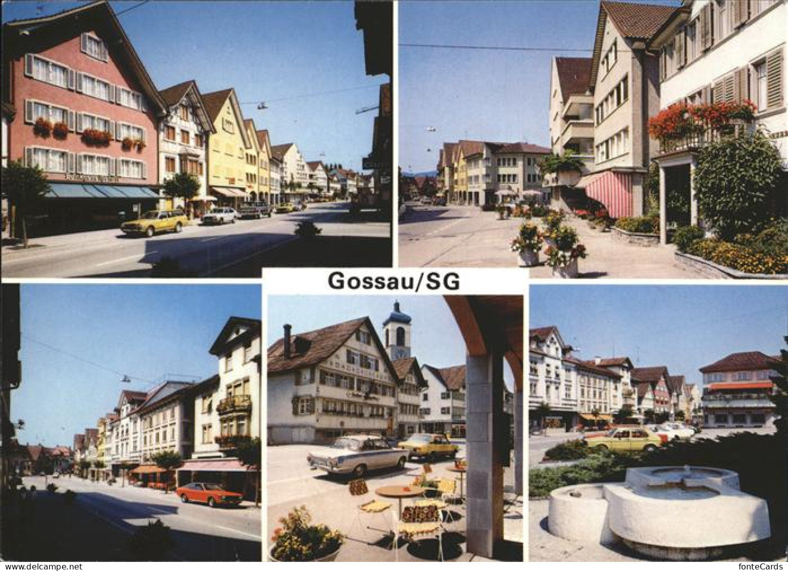 11466934 Gossau SG Teilansichten Strassenpartie Kirchturm Brunnen Gossau SG - Andere & Zonder Classificatie