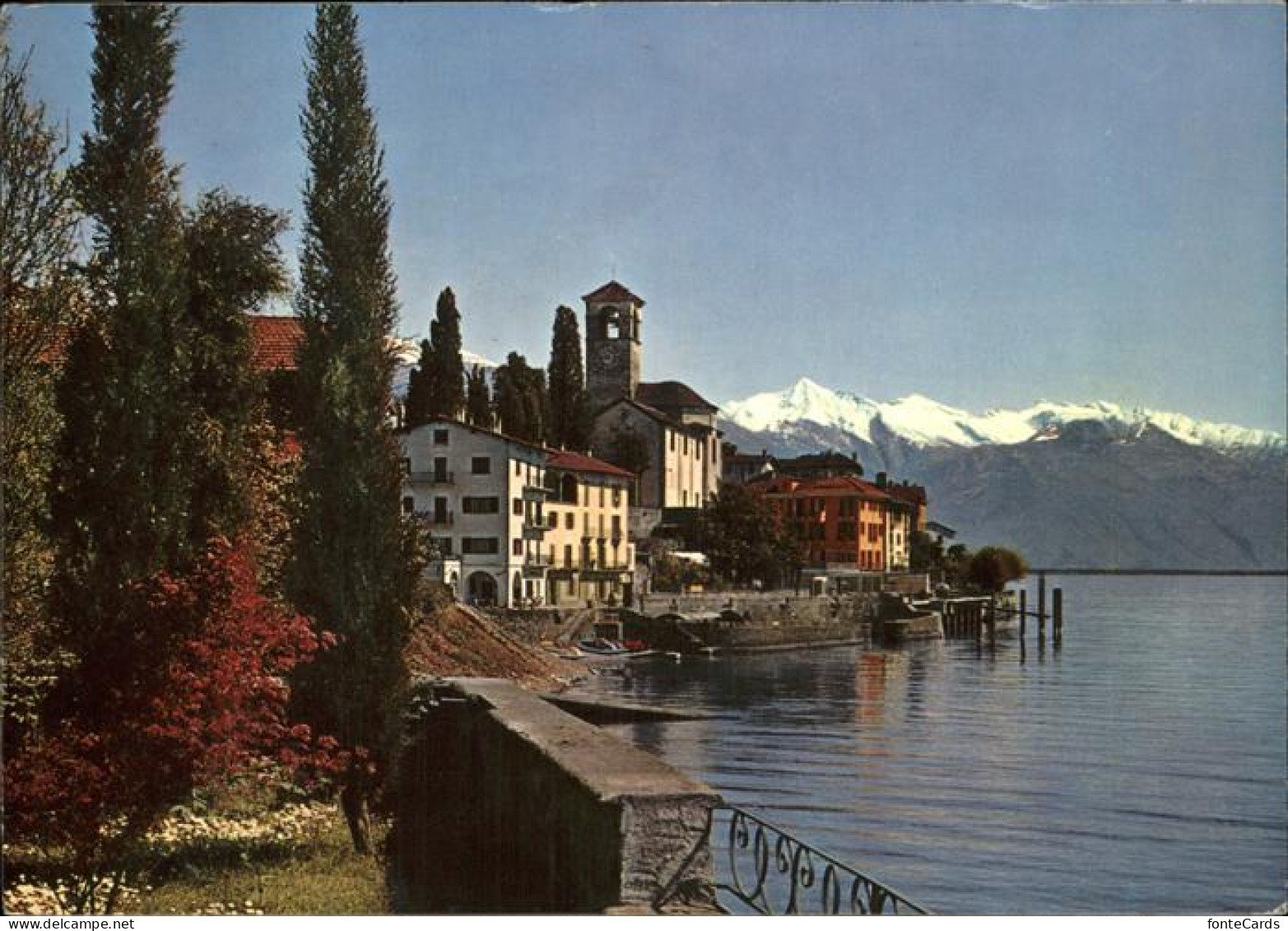 11466930 Brissago TI Partie Am Lago Maggiore Kirche Alpenpanorama Brissago - Autres & Non Classés