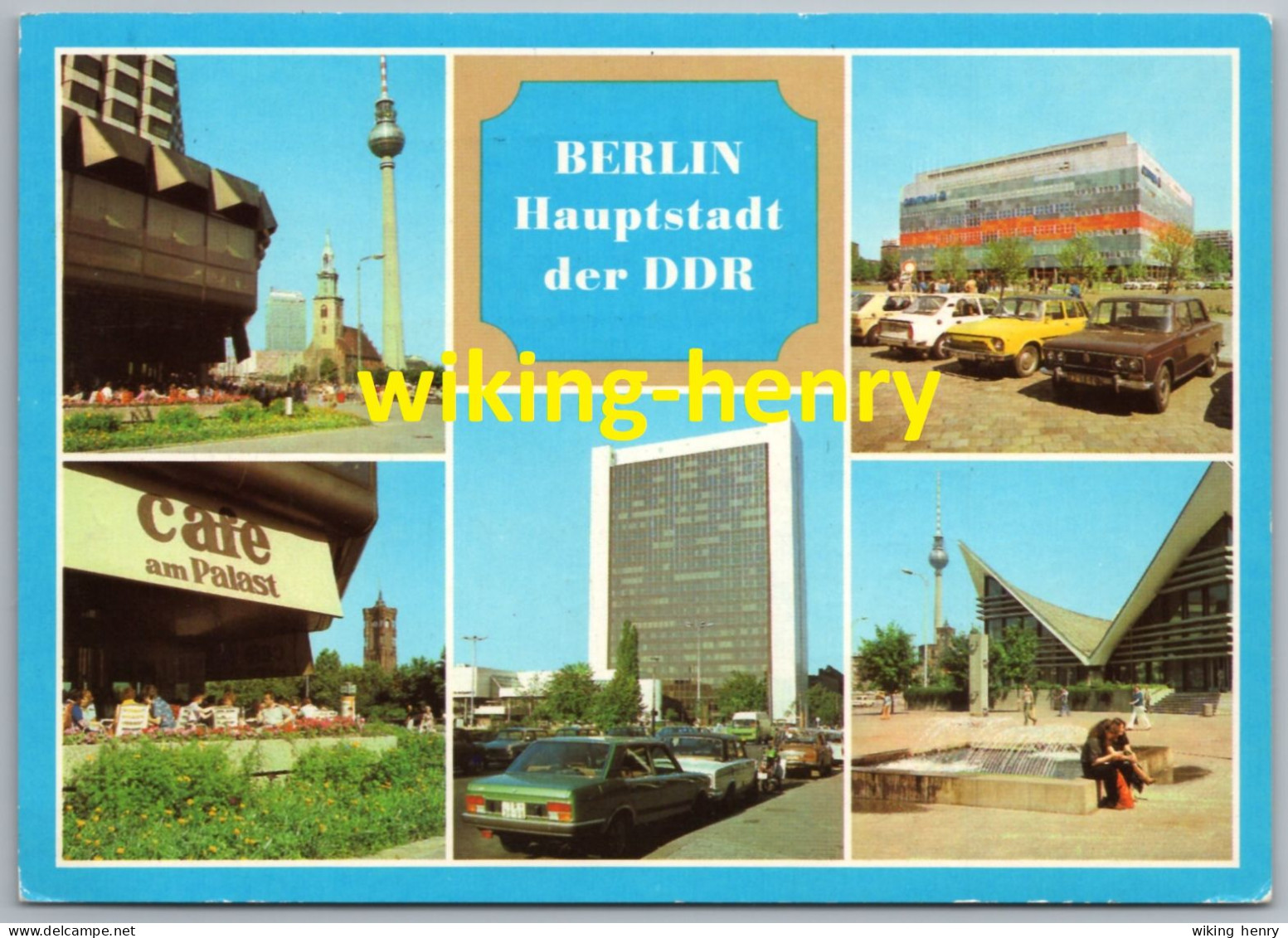 Berlin - Mehrbildkarte - Hauptstadt Der DDR - Centrum Warenhaus - Café Am Palast - Am Ahornblatt - Handelszentrum - Autres & Non Classés