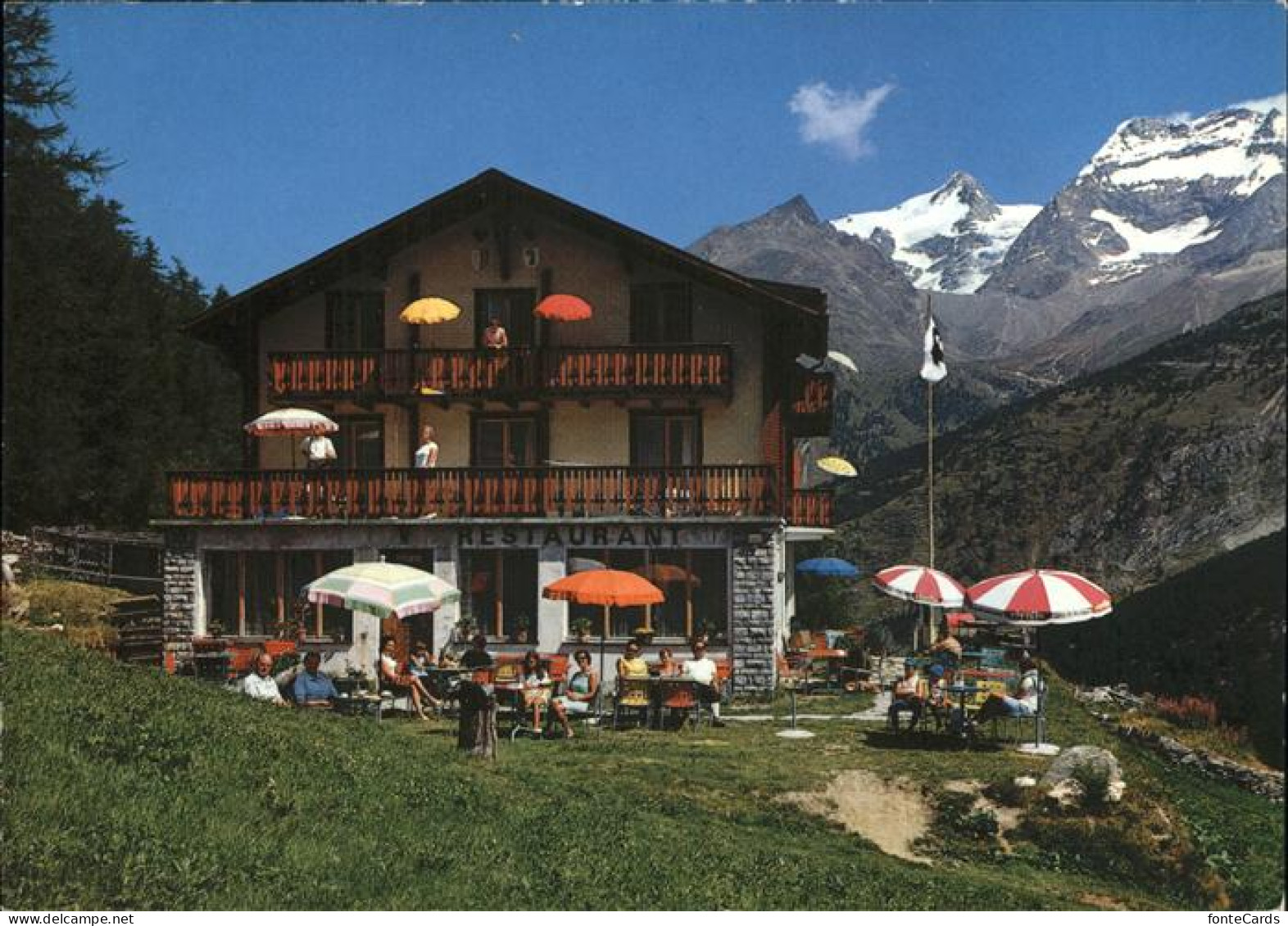 11466902 Saas-Fee Bergrestaurant Hohnegg Terrasse Saas-Fee - Other & Unclassified