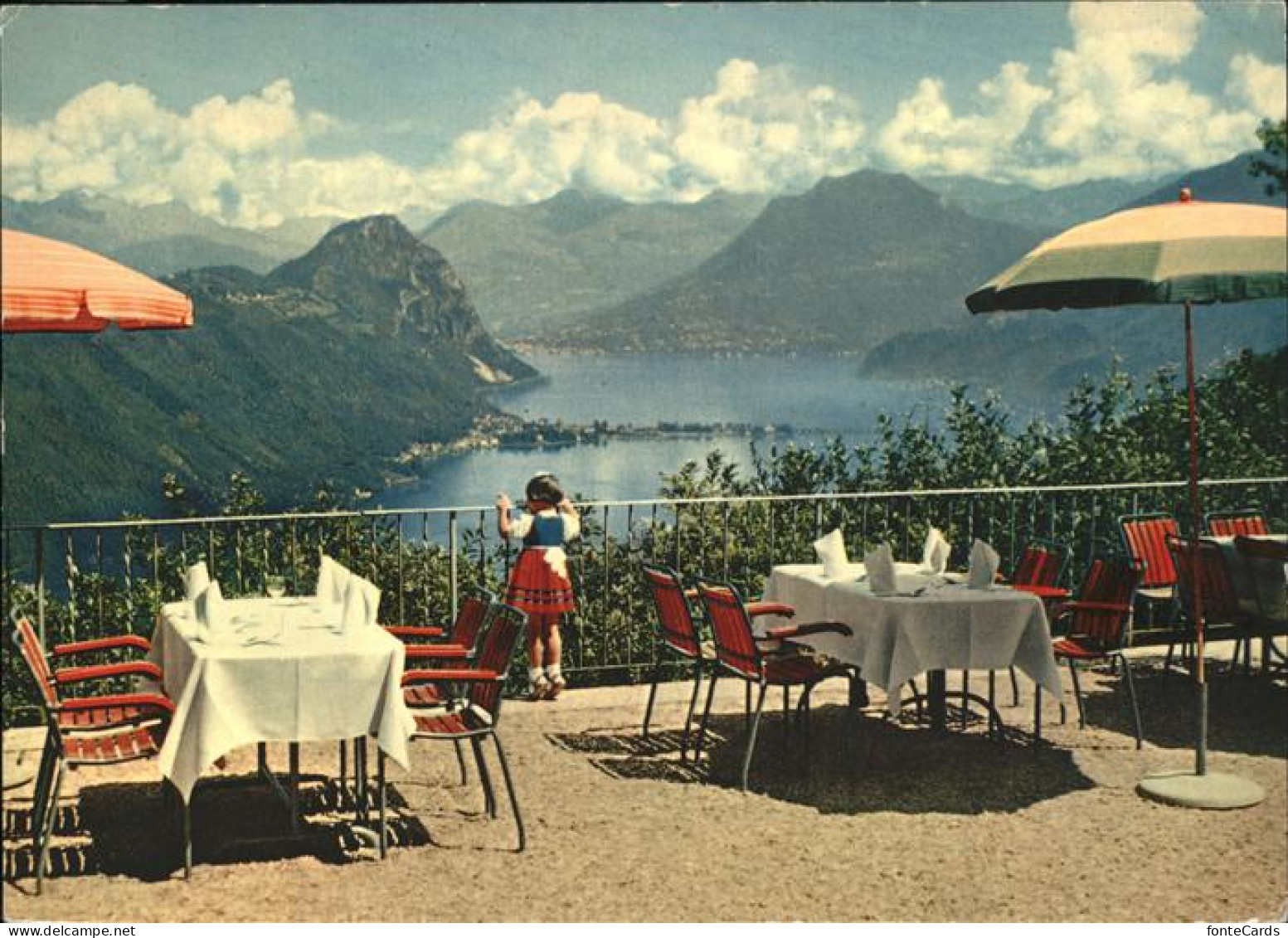 11466896 Serpiano TI Kurhaus Terrasse Panorama Luganersee Alpen Lugano - Otros & Sin Clasificación