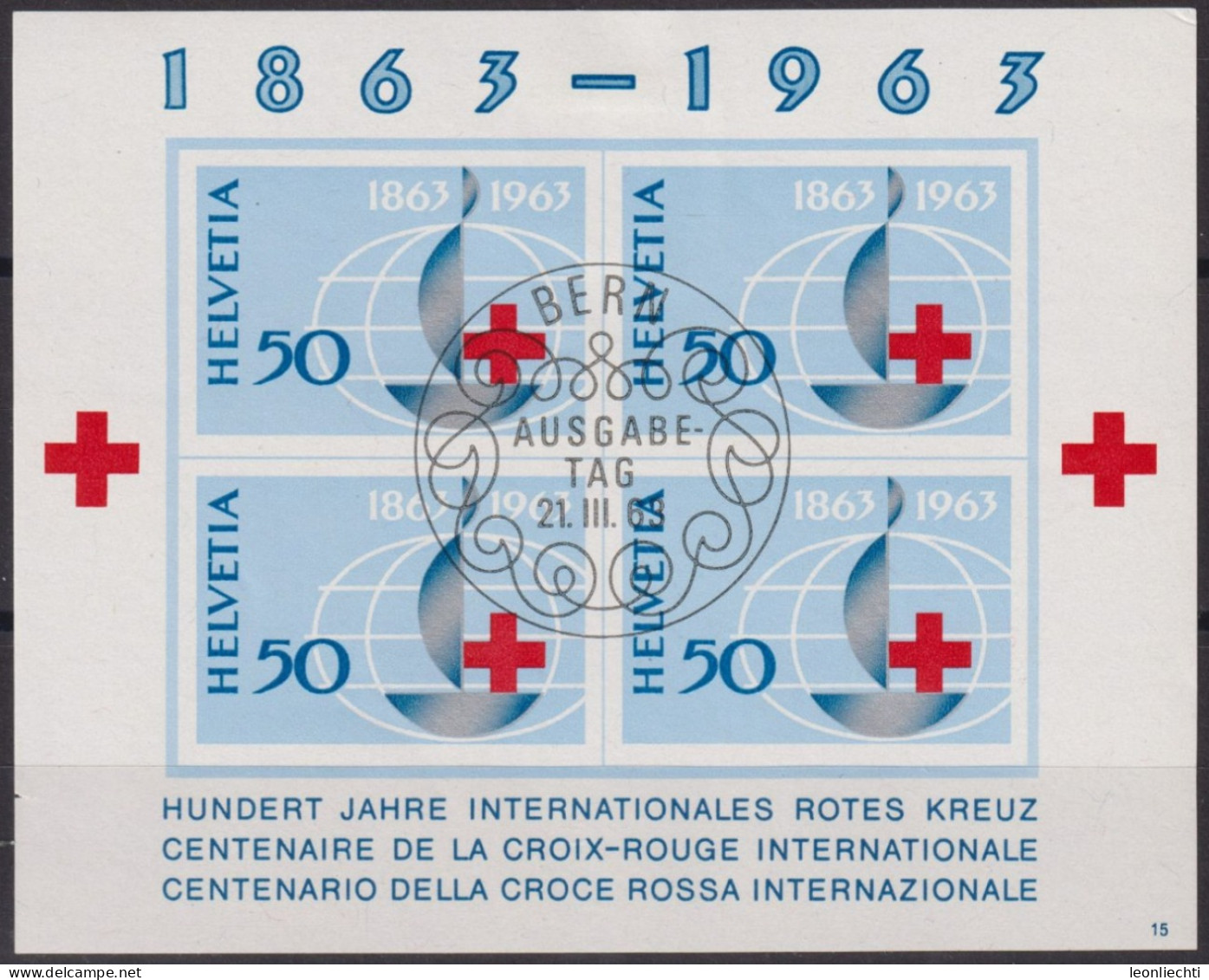 1963 Rotes Kreuz Block ⵙ Zum: W40, Mi: Bl.19, Drucknummer 15 - Oblitérés