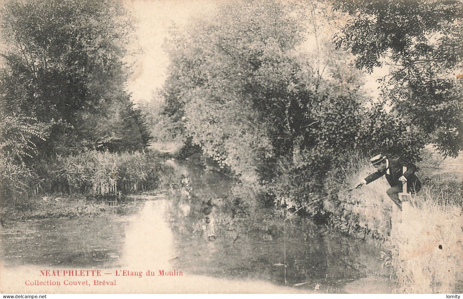 78 Neauphlette étang Du Moulin CPA Peche Pecheur à La Ligne - Otros & Sin Clasificación