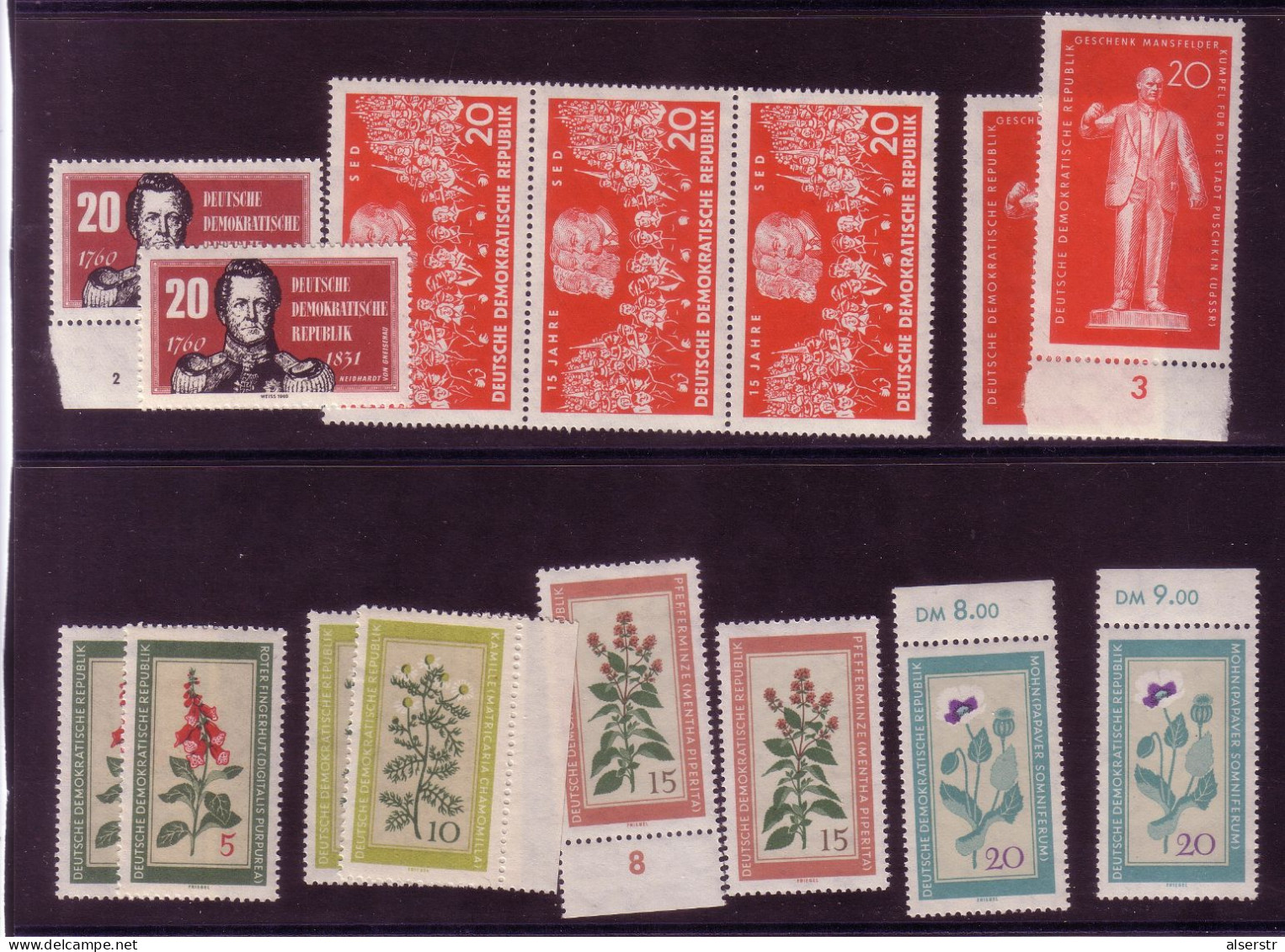 DDR Mint Never Hinged, Large Lot Early Issues - Kilowaar (max. 999 Zegels)