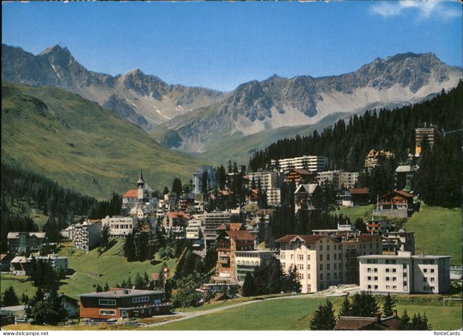 11466831 Arosa GR Dorf Mit Alpenblick Arosa - Other & Unclassified