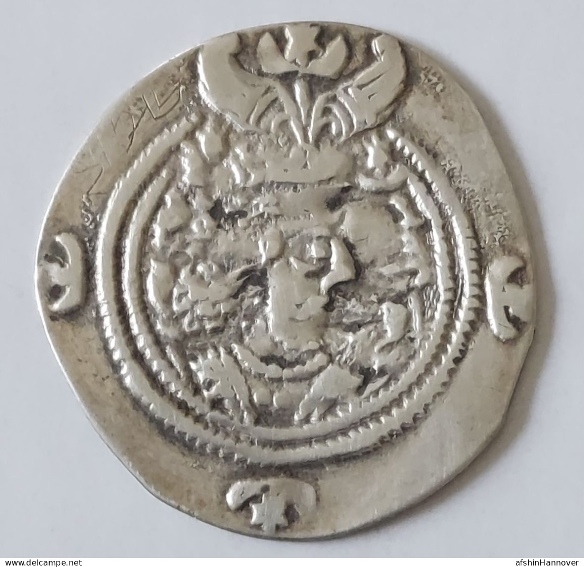 SASANIAN KINGS. Khosrau II. 591-628 AD. AR Silver  Drachm  Year 24 Mint BBA - Orientalische Münzen