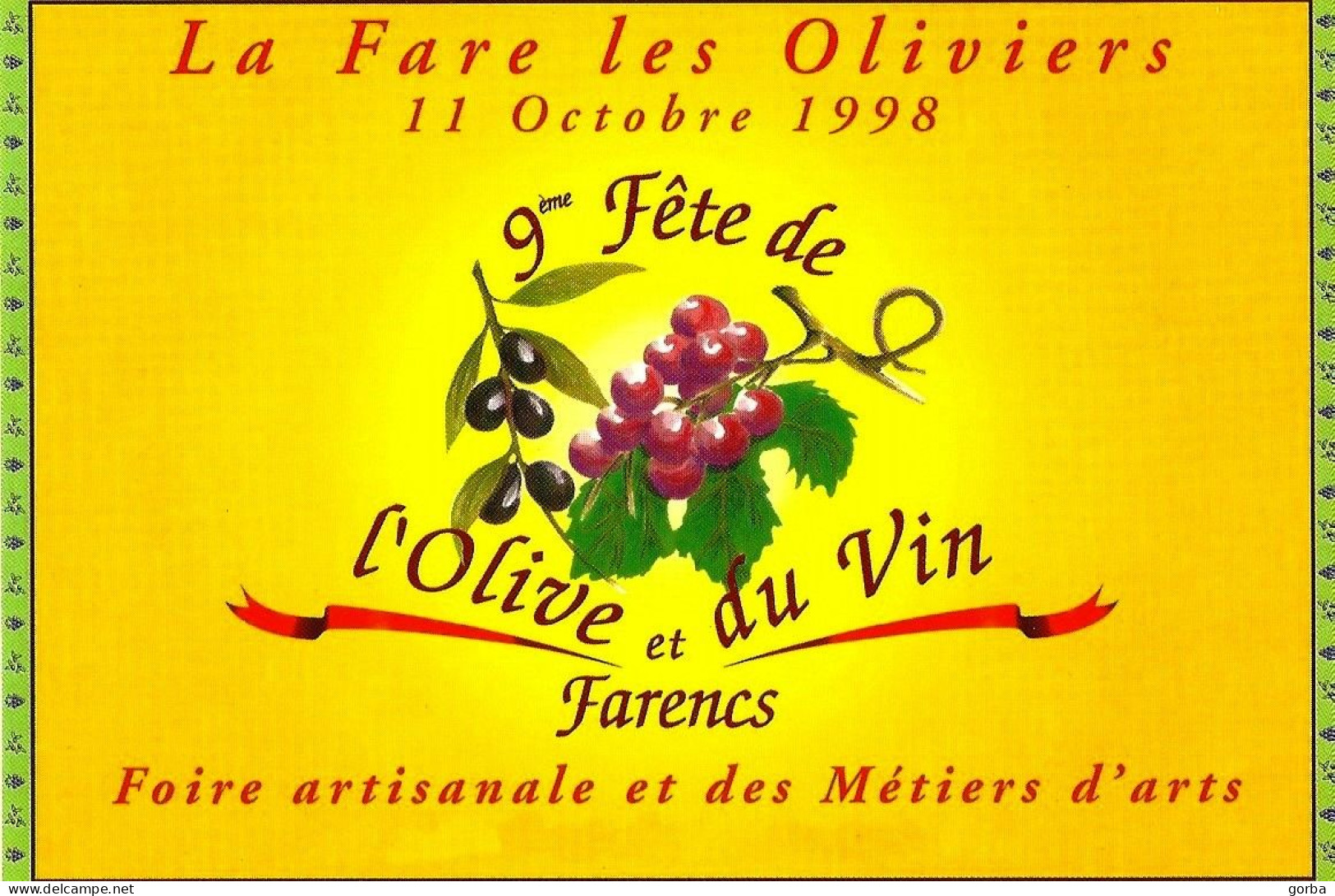 *CPM  - 9 ème Festa De L'Oli E Dau Vin à LA FARE Les OLIVIERS (13) - 9ème Fête De L'Olive Et Du Vin - Otros & Sin Clasificación