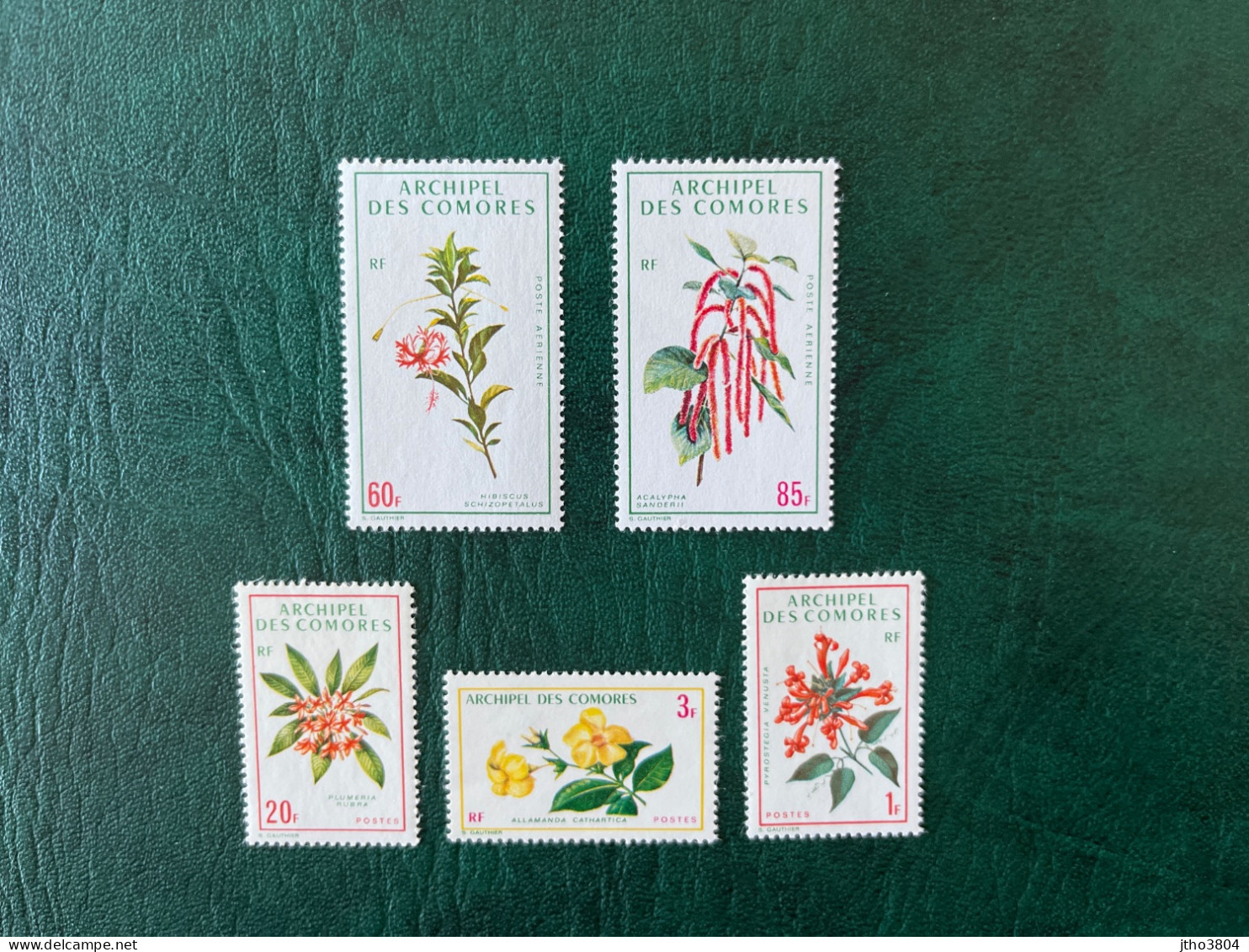 COMORES 1971 5 V Neuf ** MNH Mi 124 A 128 Aerien Fleurs Blumen Flowers Of Comoros Komoren - Unused Stamps