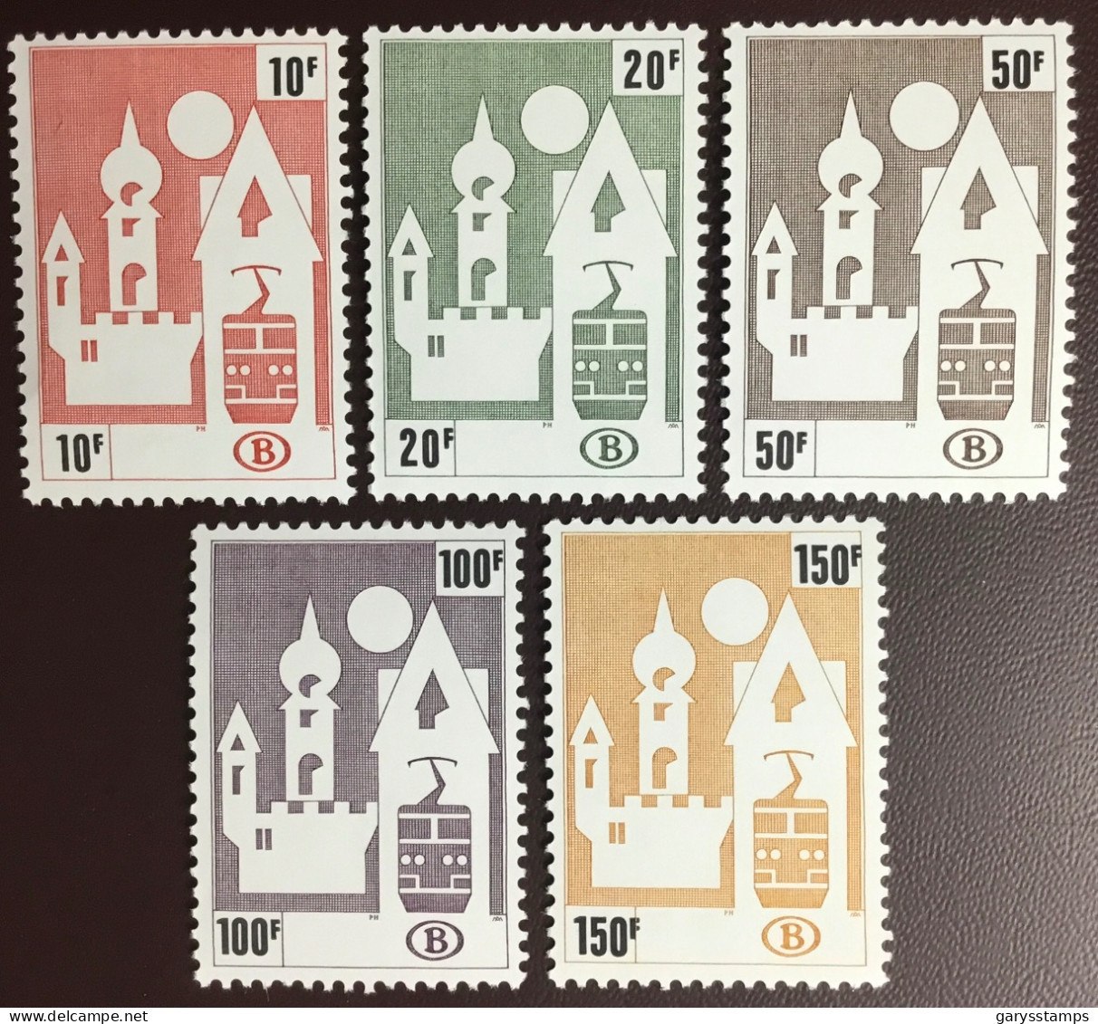 Belgium 1987 Railway Stamps Set MNH - Mint