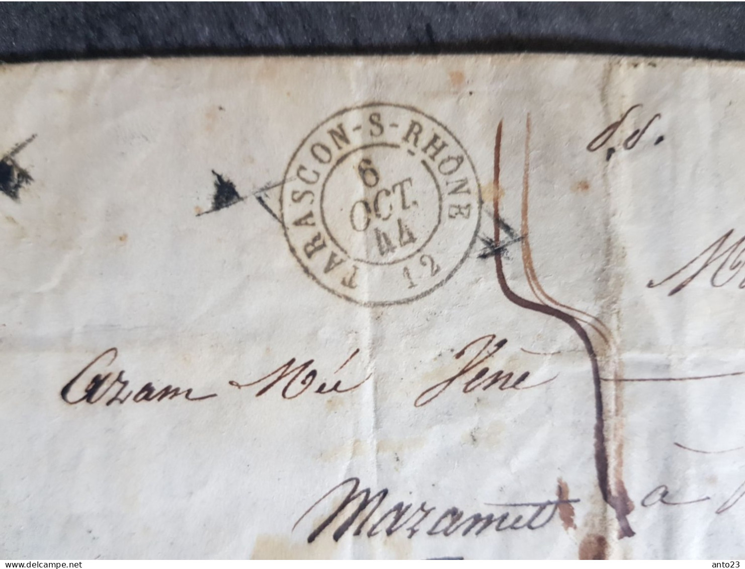 1844 Marque Postale Cachet De Tarascon Et Mazamet Et Réalmont  Avec Taxe Manuel - Lac - 1801-1848: Voorlopers XIX