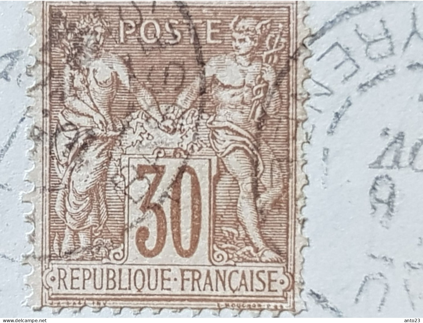 Sage 1884 Sur Lettre Commerciale ( N/U ) - 1876-1898 Sage (Tipo II)