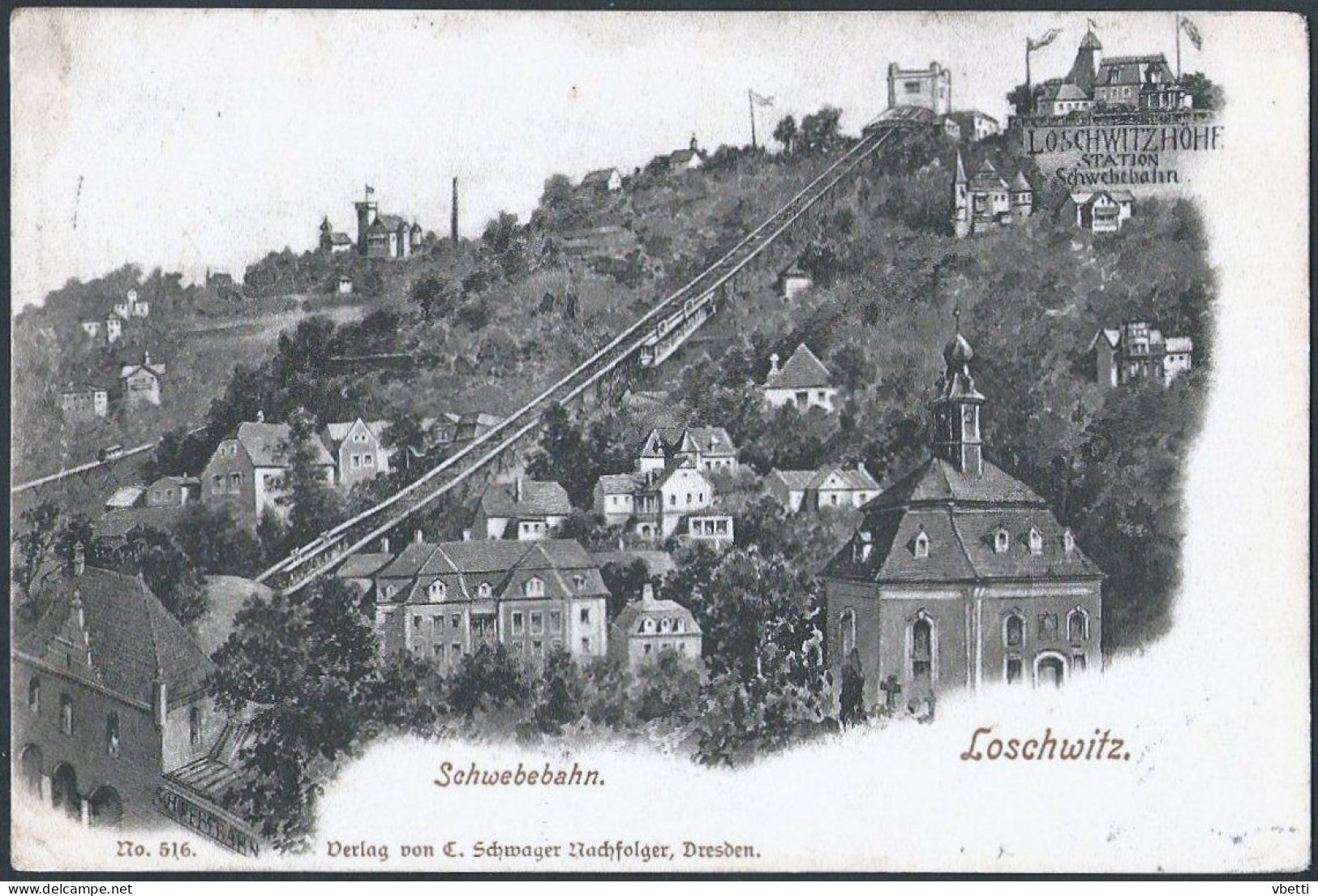 Deutschland / Germany: Loschwitz, Schwebebahn  1901 - Dresden