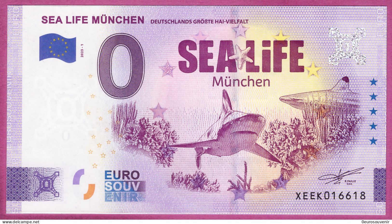 0-Euro XEEK 2023-1 SEA LIFE MÜNCHEN DEUTSCHLAND - GRÖẞTE HAI-VIELFALT - Pruebas Privadas