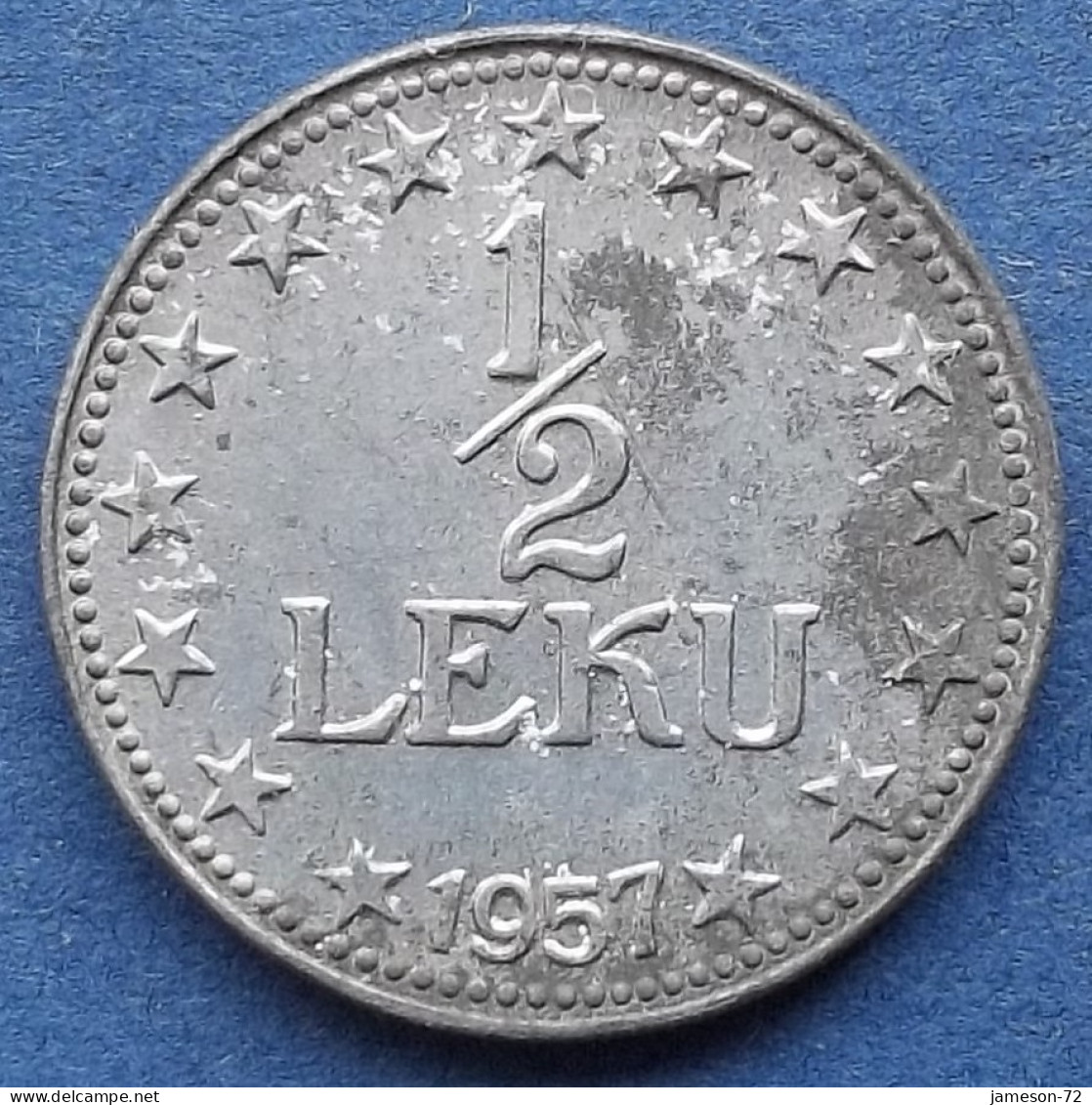 ALBANIA - 1/2 Leku 1957 KM# 35 Peoples Socialist Republic (1946-1992) - Edelweiss Coins - Albanien